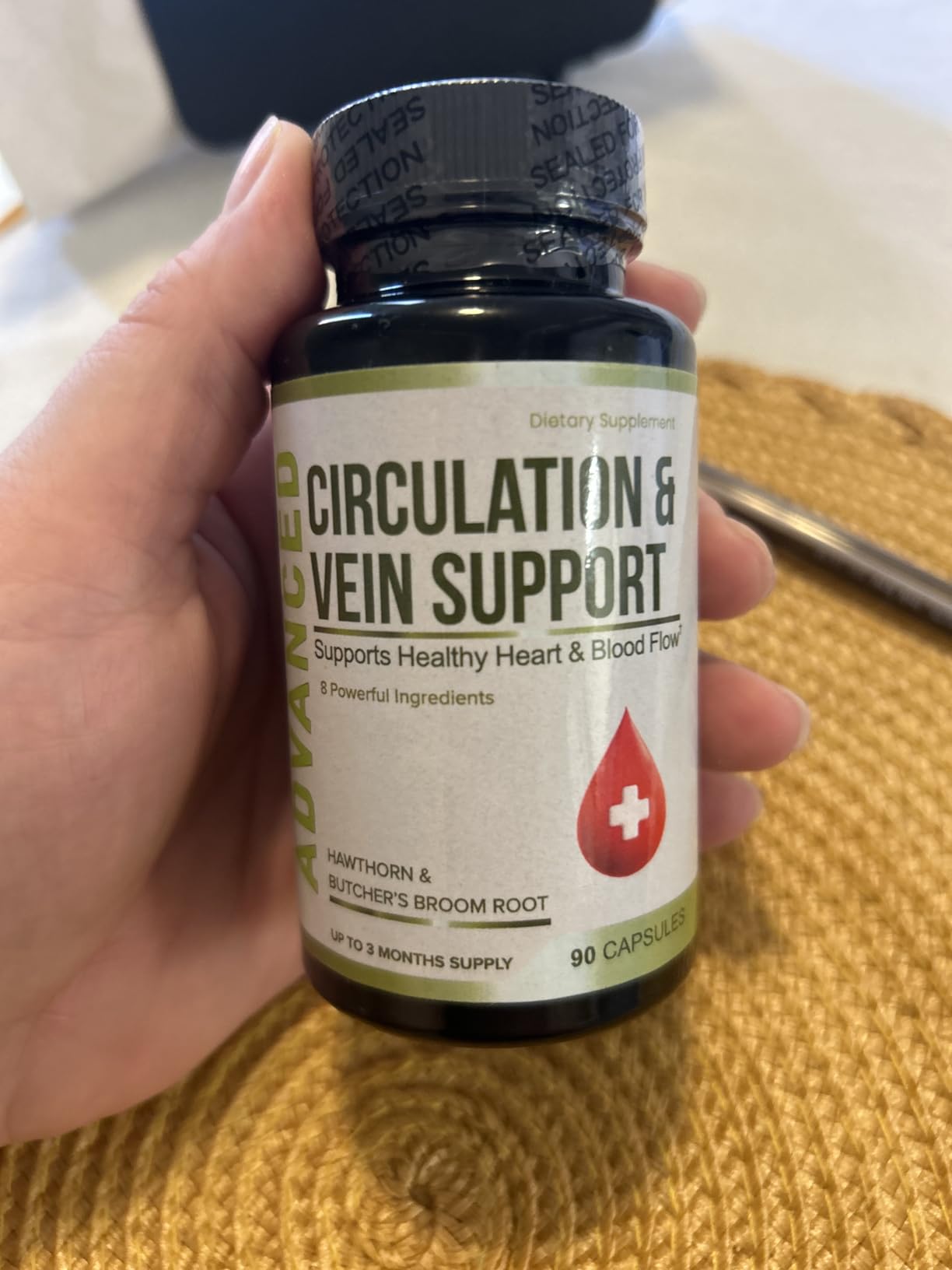 Best Blood Circulation Supplements and Vein Support - Blood Flow, Leg Circulation, Heart Health, and Varicose Veins. With Butcher's Broom, and Diosmin. 90 Caps. customer photo 1