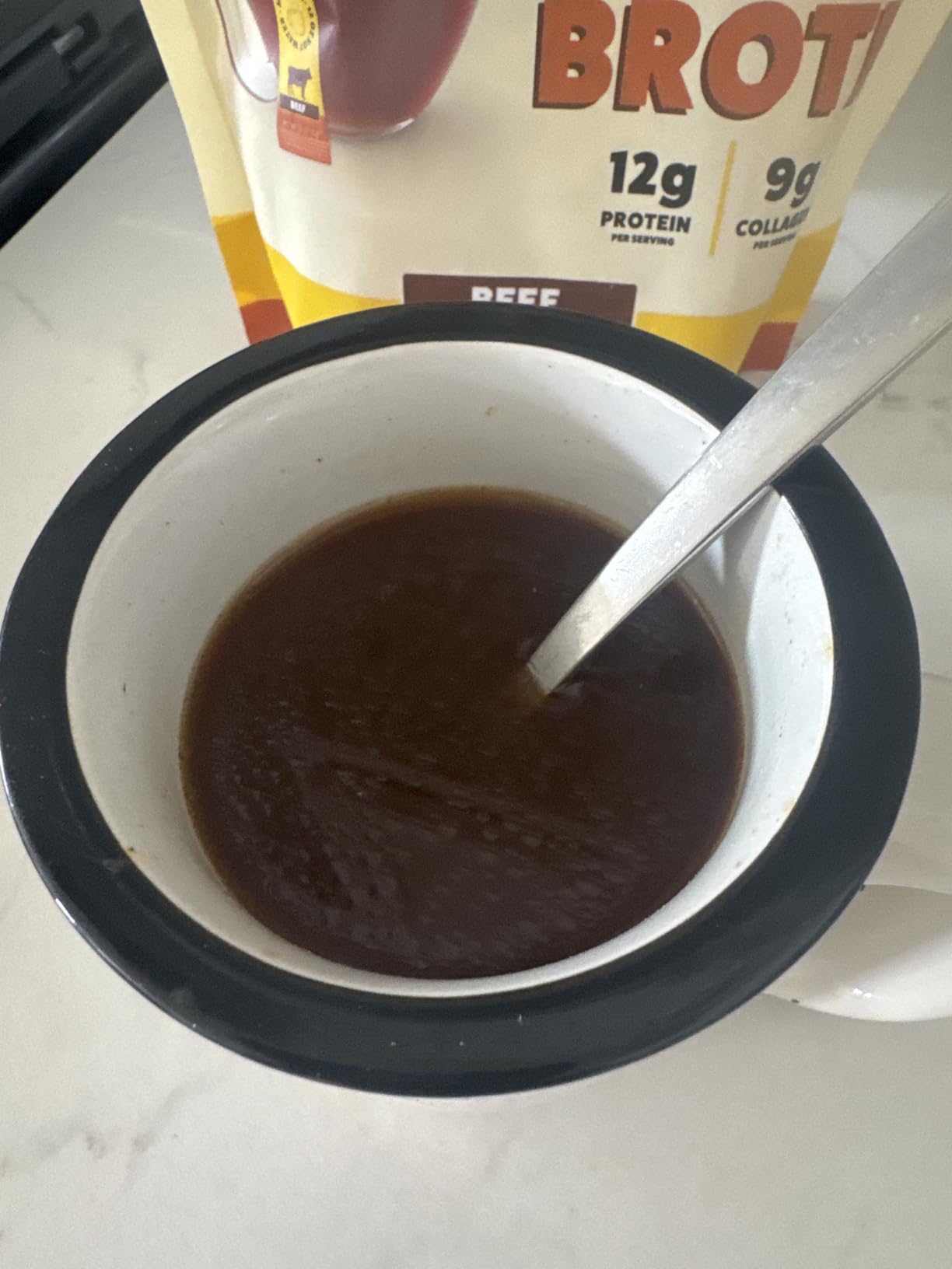 Zoup! Instant Sipping Bone Broth Mix - Paleo and Keto Friendly with 12 Grams of Protein - Non-GMO - Bone Broth Protein Powder Packets To Go - Beef, .53 oz. (Pack of 10) customer photo 2