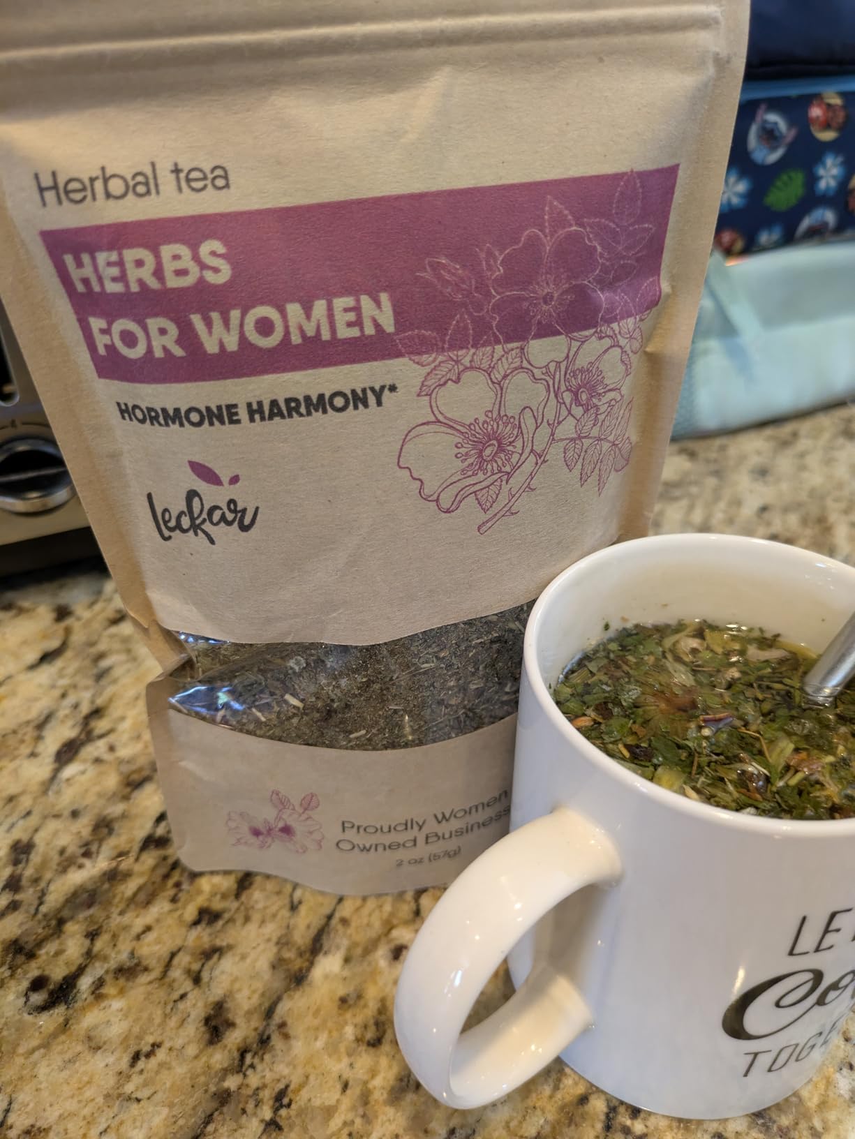 Raw Herbs for Women Herbal Tea Blend with Lemon balm, Raspberry leaf, Calendula, Rose, St. John's wort (Herbal Tea) customer photo 2