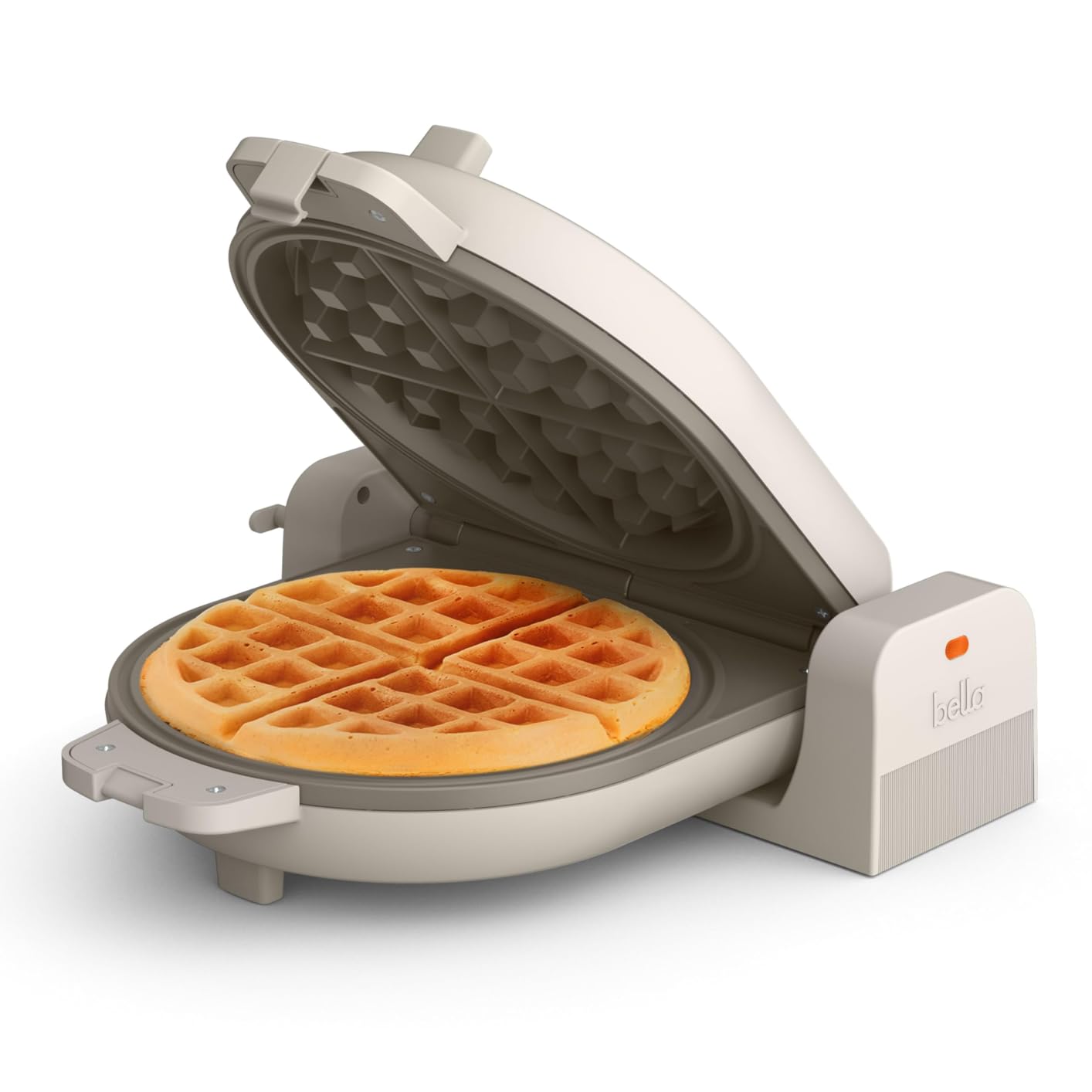 bella Flip-n-Store Waffle Maker with EverGood Ceramic Nonstick Coating, Cool Touch Handle & Cord Wrap, 7