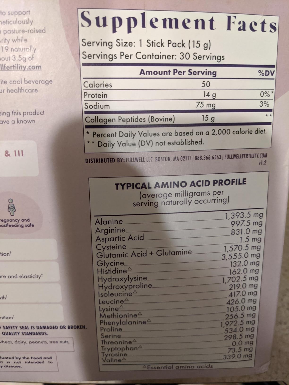 FullWell Unflavored Collagen Peptides Powder - Grass-Fed Bovine Collagen for Skin Health - Tissue Elasticity Support - Pregnancy & Breastfeeding-Safe - Reproductive Health Aid - 15.87 oz (30 Servings) customer photo 2