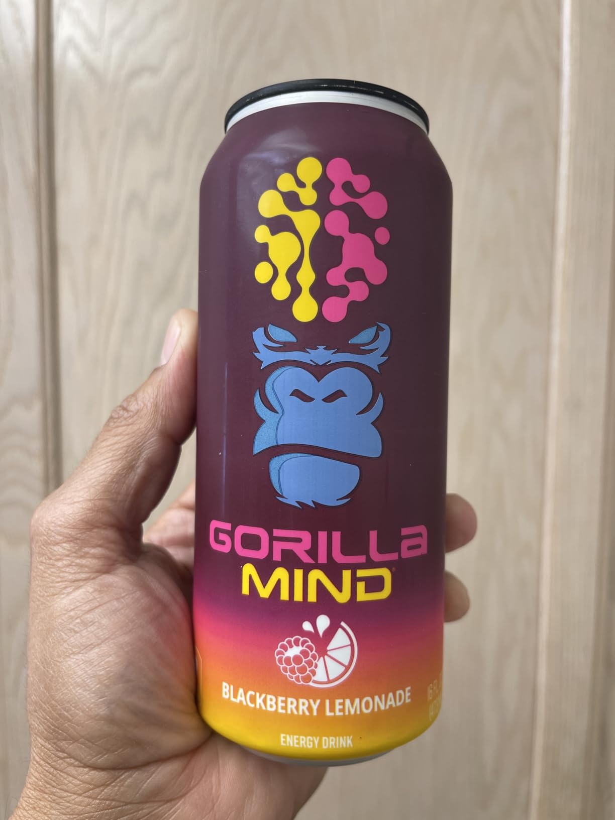 Gorilla Mind Energy Drink | Unmatched Energy - Amplified Focus | N-Acetyl-L-Tyrosine, Alpha-GPC, 200mg Caffeine, Uridine, Saffron | 0 Sugar Or Artificial Colors | 16oz, 12-Pack (Blackberry Lemonade) customer photo 2