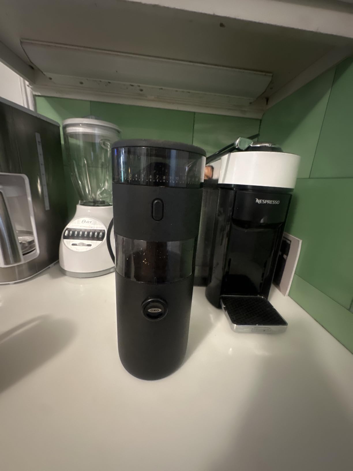 OXO Brew Compact Conical Burr Electric Coffee Bean Grinder - 50g Capacity | Countertop Coffee Grinder, Consistent Grind Size, Multiple Settings, Home Brew, Stainless Steel customer photo 1