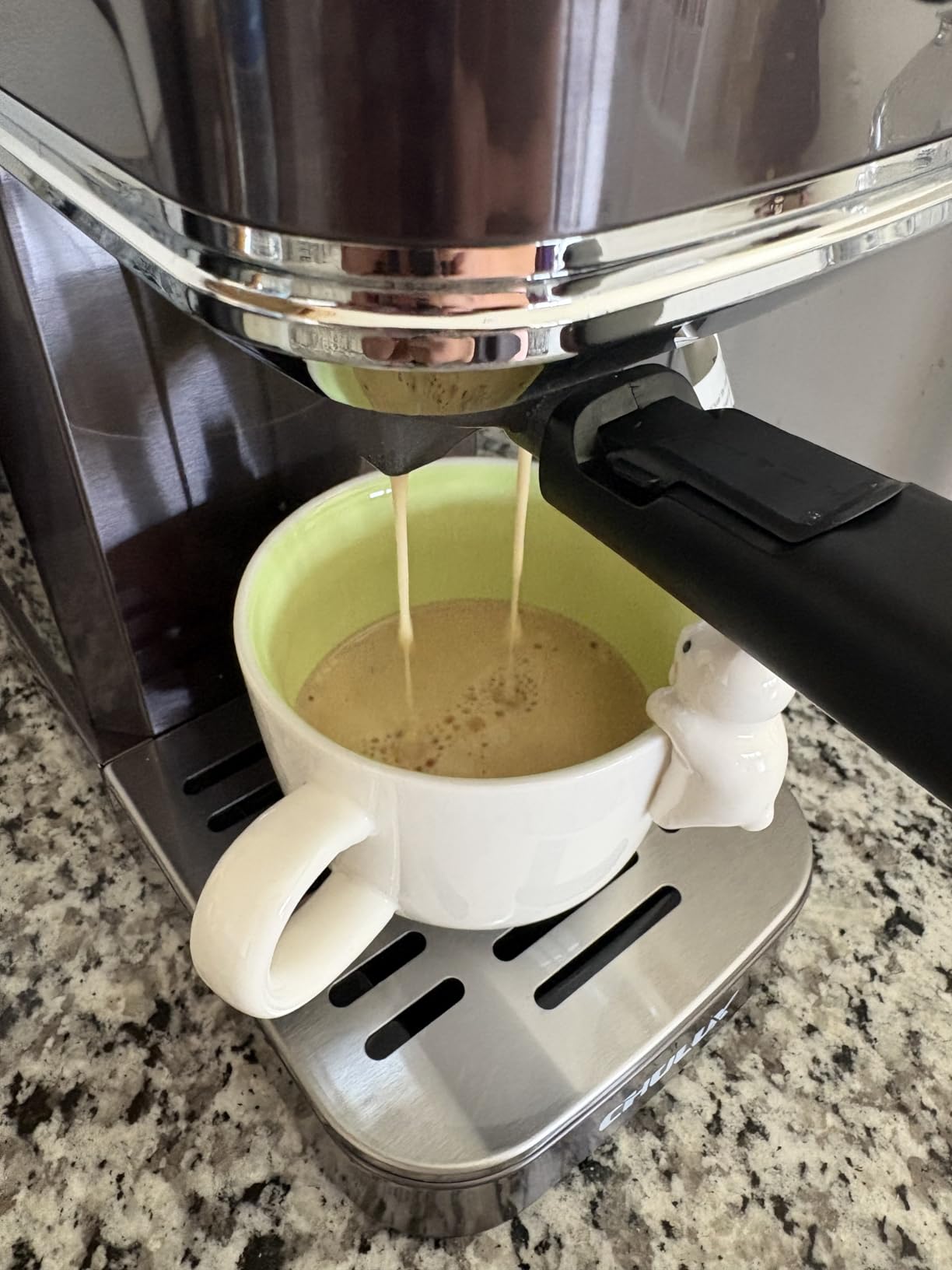 CHULUX Slim Espresso Machine with Milk Frother, 20 Bar Professional Italian Pump Espresso Coffee Machine for Home Cappuccino & Latte Maker, Stainless Steel, Creamy customer photo 2