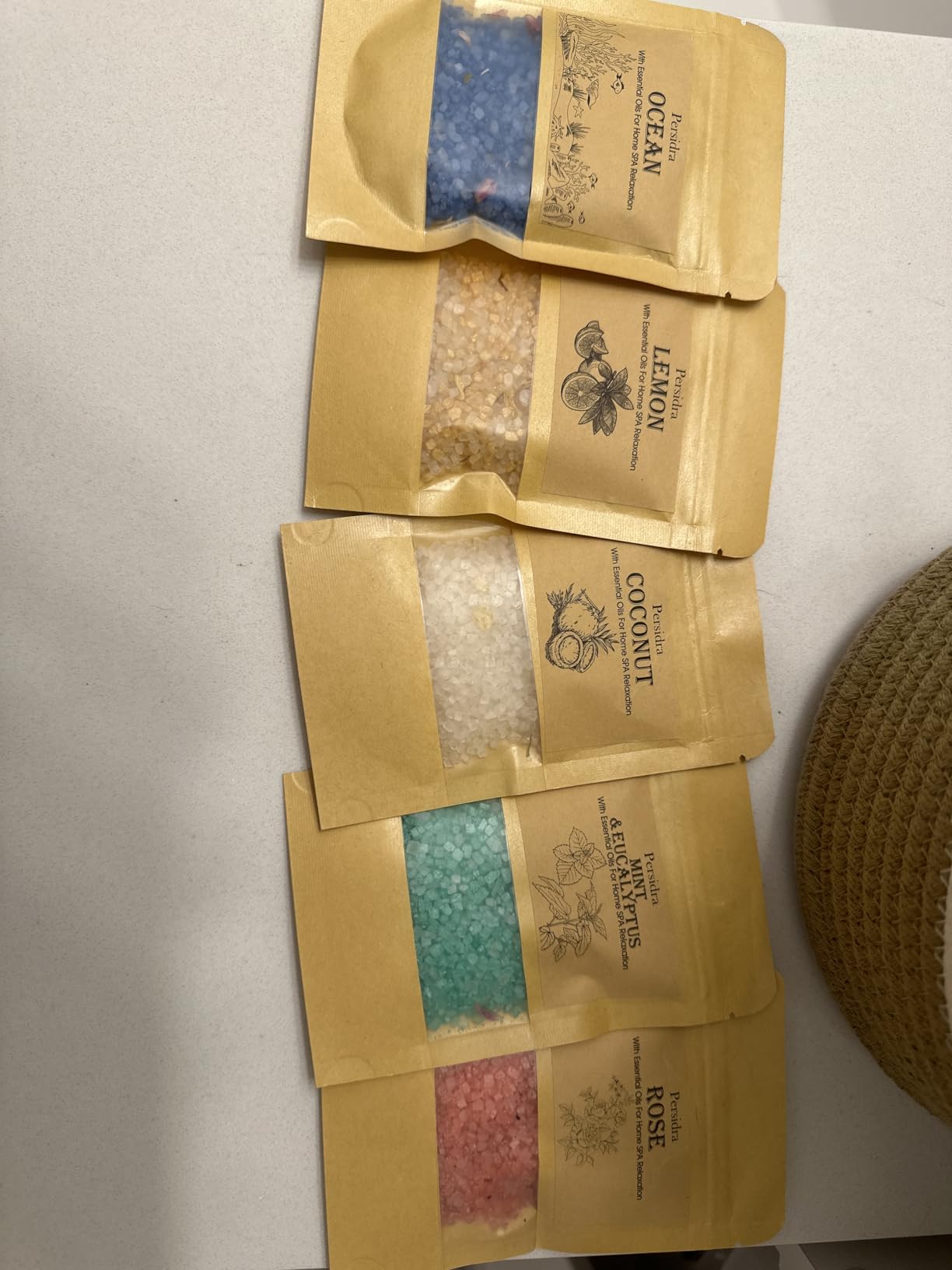 Bath Salts, Bath Salts for Women Relaxing, Father's Day Birthday Gifts, Self Care for Women and Men, Individual Packets with Natural Sea Salt, Minerals and Dried Flower, Spa Bath & Foot Soak, 6 Scents customer photo 1