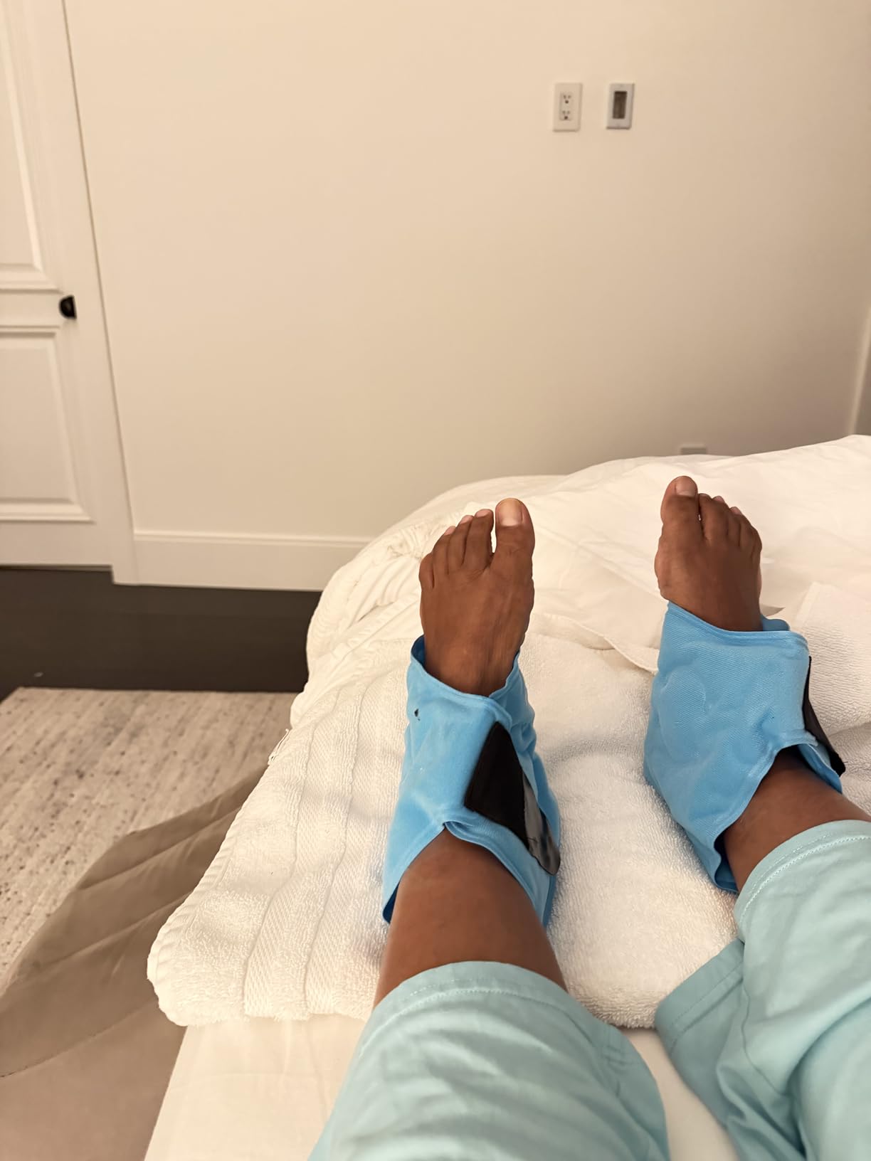 REVIX Ankle Ice Pack Wrap for Plantar Fasciitis & Foot Pain Relief, Reusable Gel Cold Compress Wrap for Feet Swelling, Achilles Tendonitis, and Sprained Ankles Recovery customer photo 1