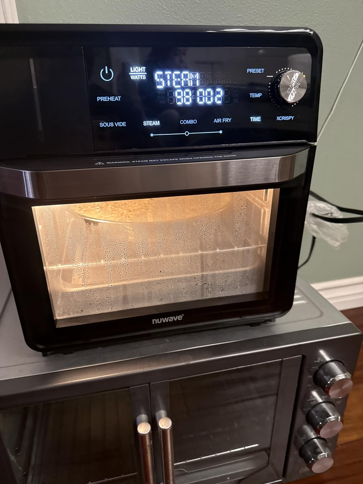 Nuwave Combi Steam Oven, Non-Toxic Stainless Steel Multi-Cooker with Air Fry, Sous Vide, Toast & More, 50-450F Precision, 120 Presets, Moisture Control, Programmable, Easy to Clean, 16 quarts customer photo 2