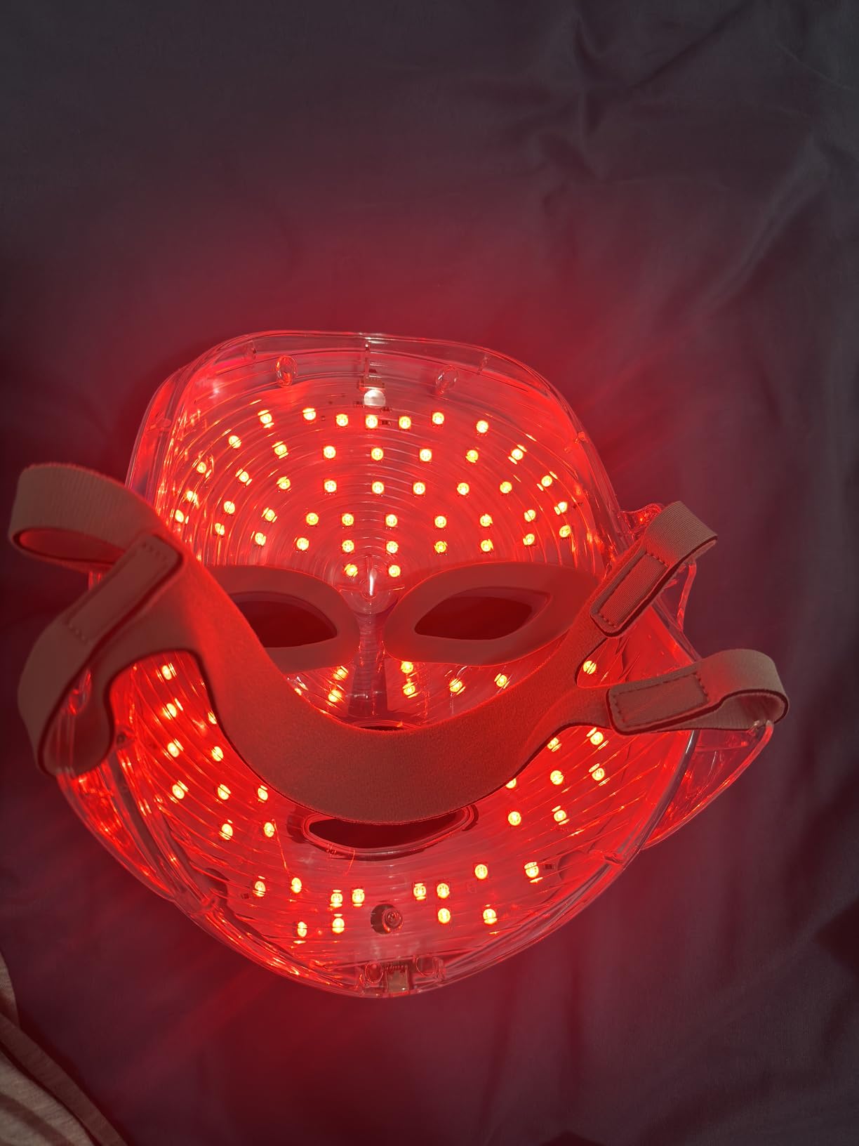 7-1 Colors Red Light Therapy For Face, LED Facial Skin Care Mask, Red Light Mask for Face, LED Facial Mask Light, Salon or Home, White customer photo 1