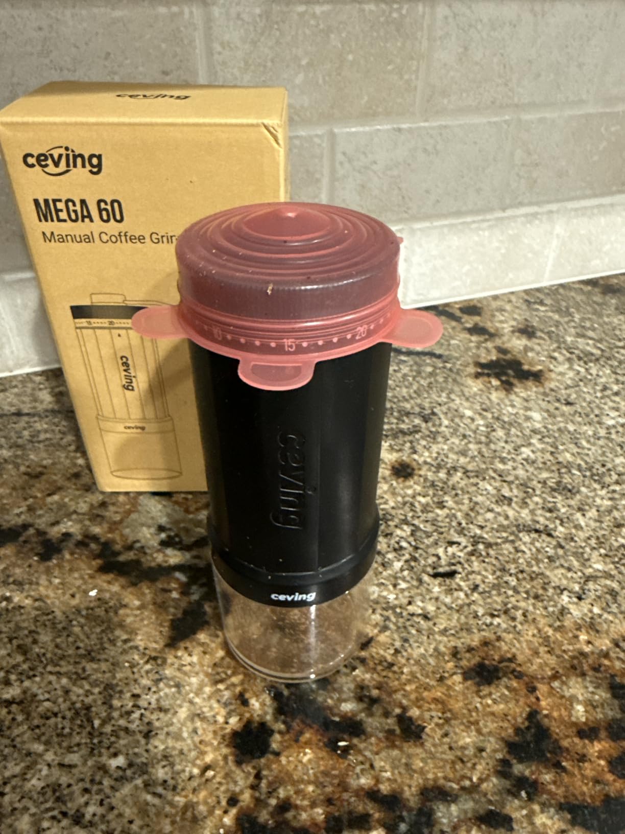 CEVING World's First 60g Large Capacity Manual Coffee Grinder, Black customer photo 1