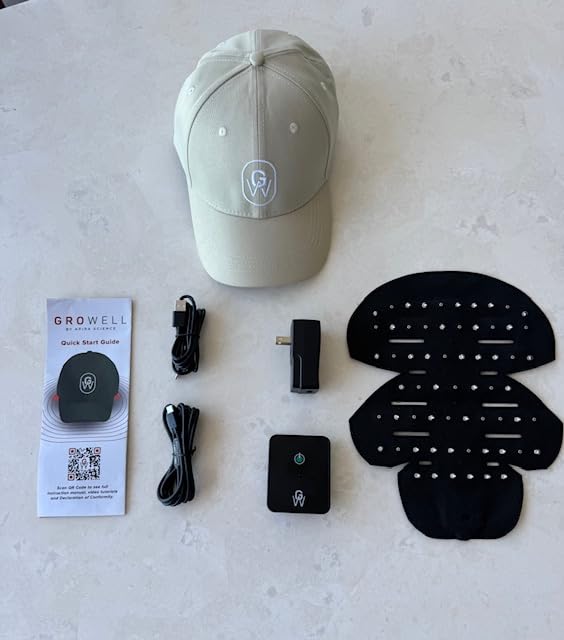 GroWell Red Light Therapy Hair Growth Cap - FDA Cleared Laser Treatment for Hair Regrowth and Reduced Shedding - LED & Laser Red Light Therapy Clinically Proven in Double-Blind Studies -Black customer photo 1