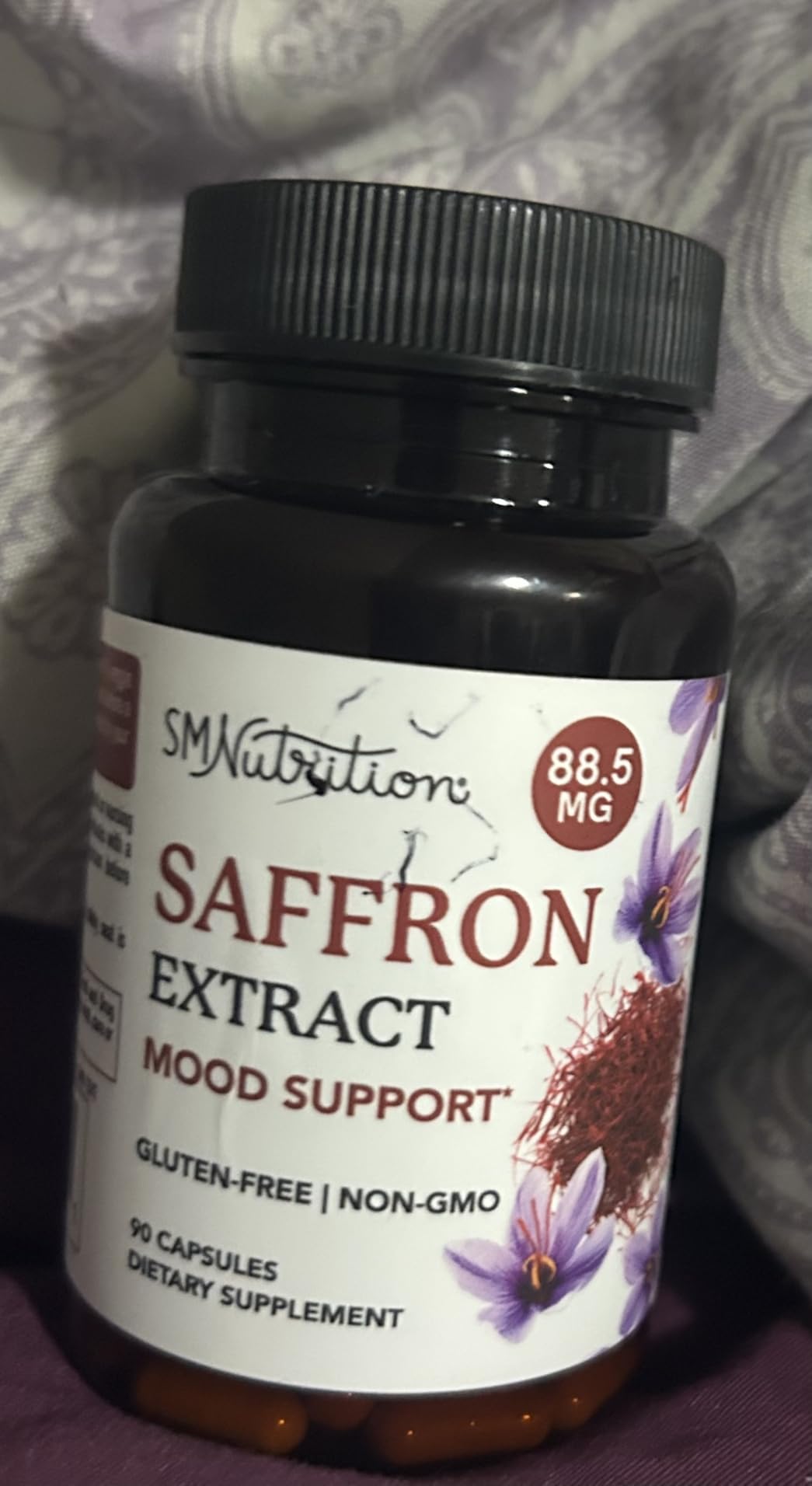 Saffron Supplements 88.5mg | 3-Month Supply | Pure Saffron Extract Capsules for Mood, Focus, Eye Health & Energy Balance Support | Crocus Sativus Extract | Gluten-Free & Non-GMO | 90 Capsules customer photo 1