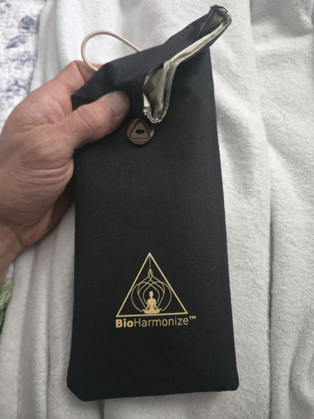 BioHarmonize EMF Shield Phone Sleeve - Full Privacy & RF Signal Blocking, Double Shielding Faraday Fabric, Quantum Harmonization Tech customer photo 1