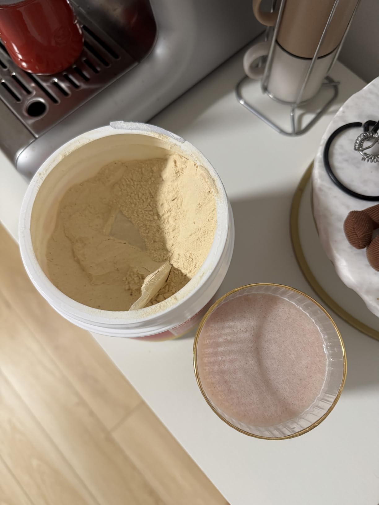 Pink Stork Protein Powder for Women, 20g Plant Based Protein Powder with Fiber + Superfoods, Gluten Free, Dairy Free, Sugar Free, Pregnancy Friendly, Vanilla Protein Shake - 15 Scoops customer photo 1
