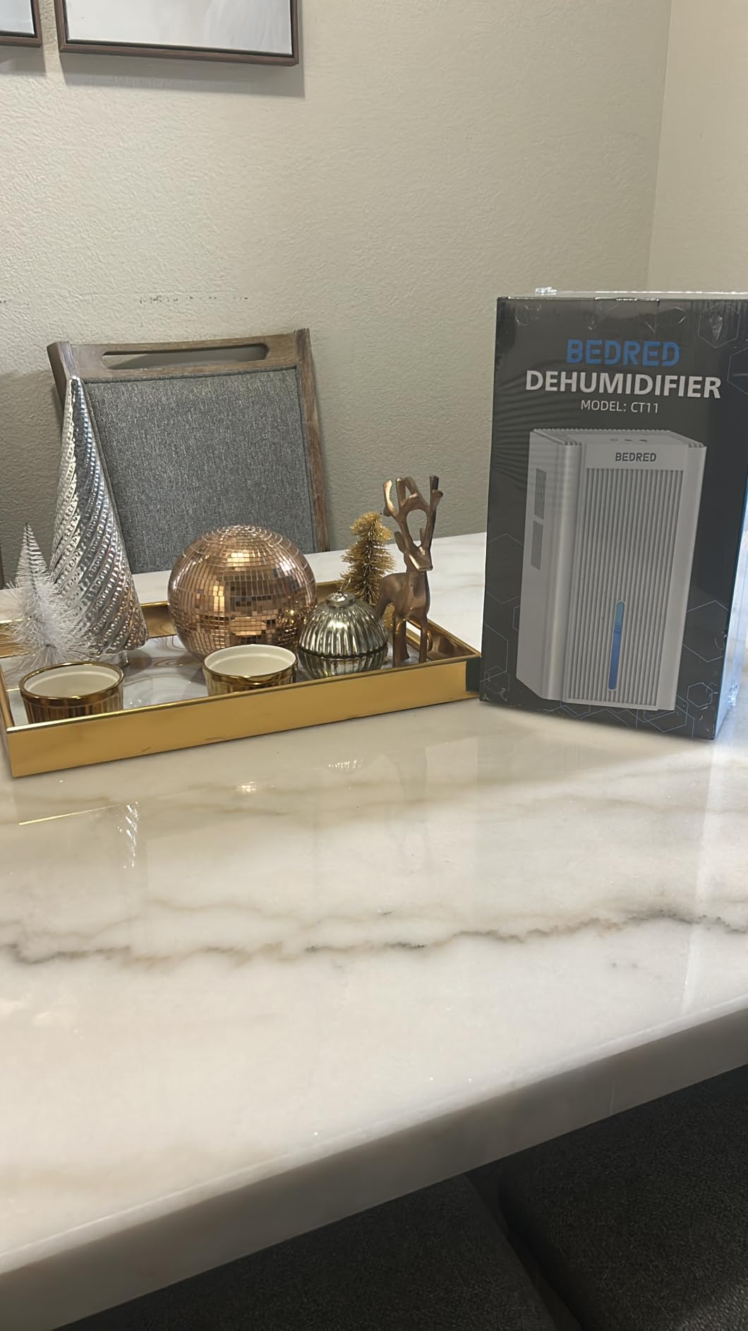 Dehumidifier, 95OZ Dehumidifier for Home 1000 Sq.Ft - Quiet with Auto Shut Off & Relaxing 7 Color Ambient Light, Ideal for Livingroom, Bedroom, Basement (Black) customer photo 2