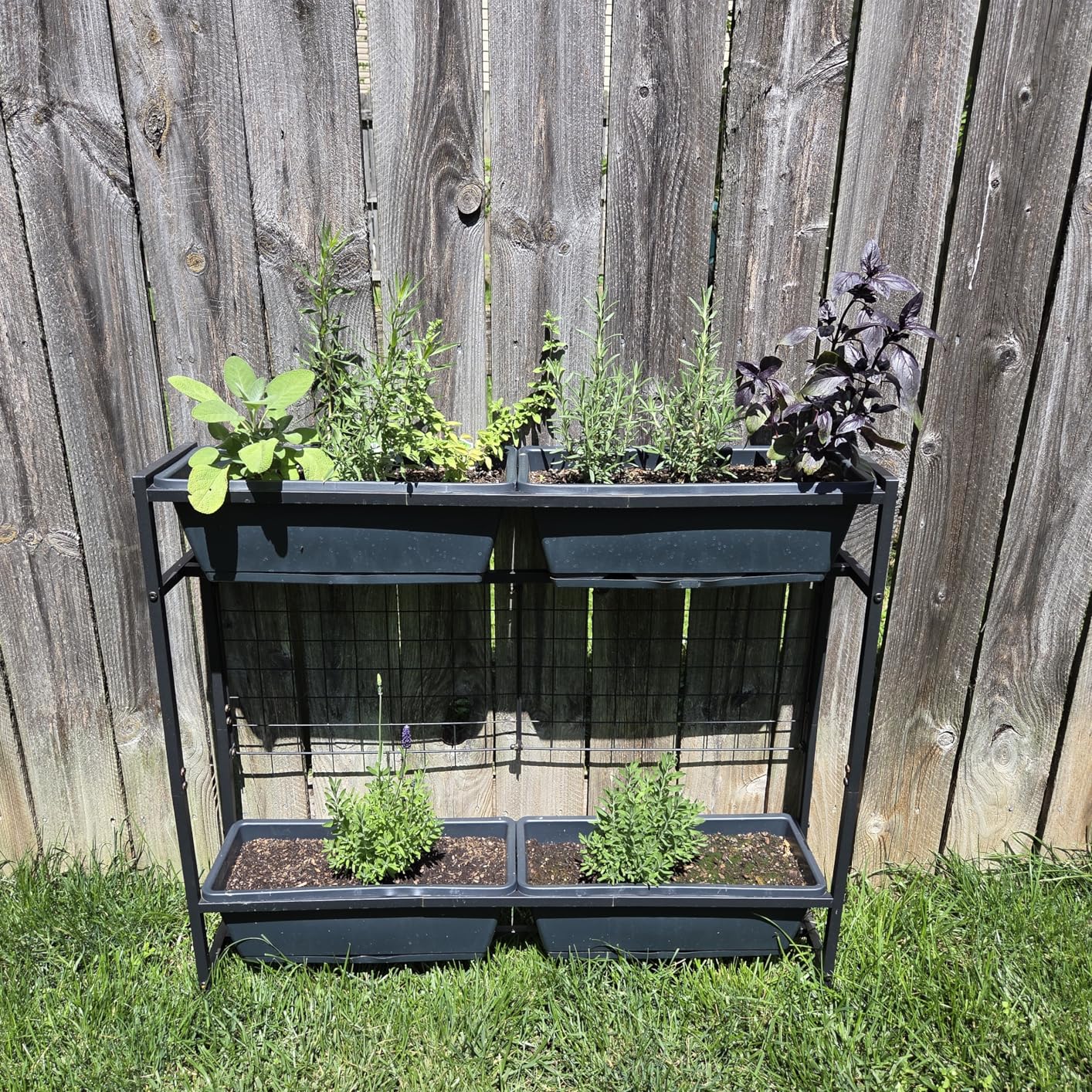 OYEAL Raised Garden Bed with Legs & Trellis 32