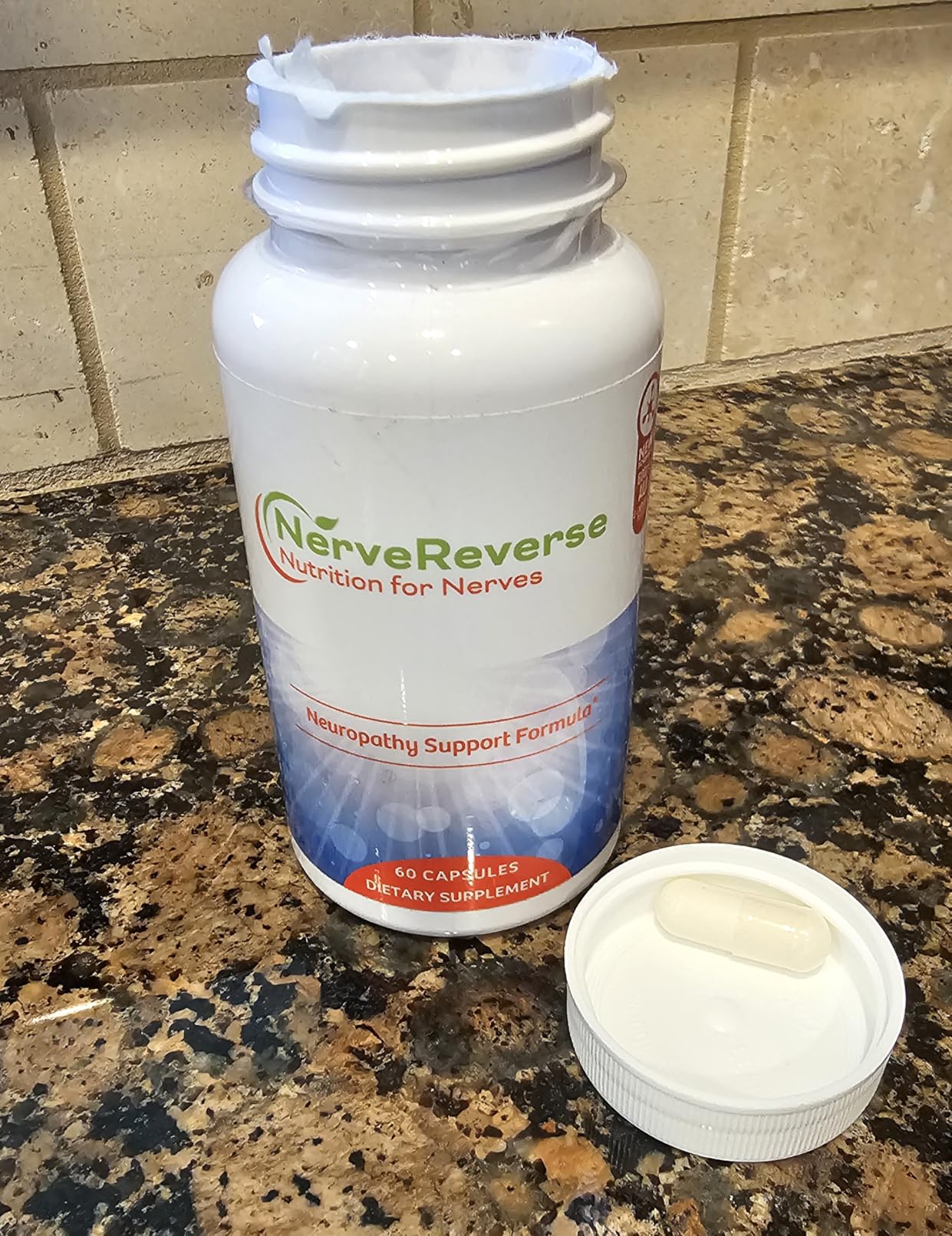 NerveReverse Neuropathy Support Formula-Alpha Lipoic Acid 600mg, Extra Strength Benfotiamine, B12, B9, B6, and D3 - Nerve, Energy, and Metabolism Support-Vegan-60 Capsules, One Month customer photo 1