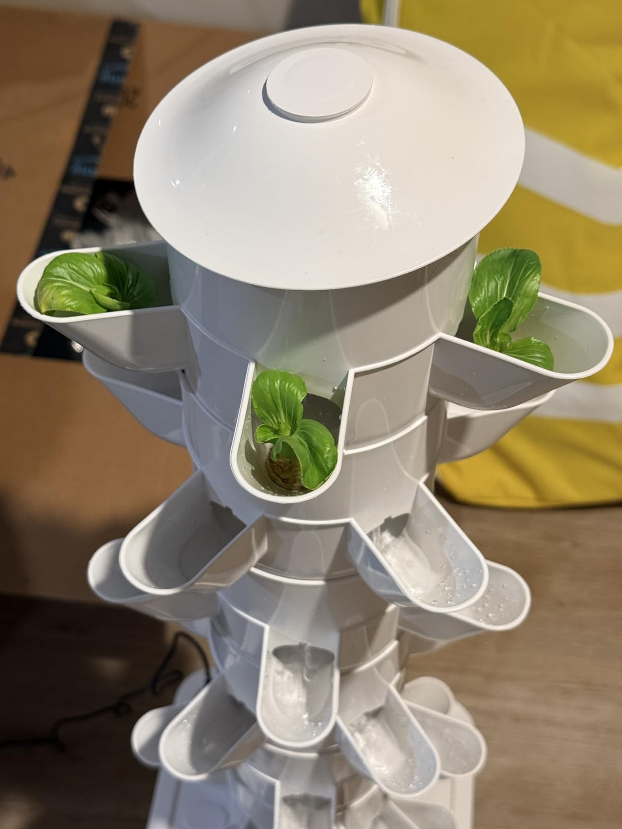 Hydroponics Tower Indoor Growing System Vertical Garden Planter Indoor Smart Garden Kit with Pump and Movable Water Tank Vegetable Plant Gift for Gardening Lover (35-Plants) customer photo 2