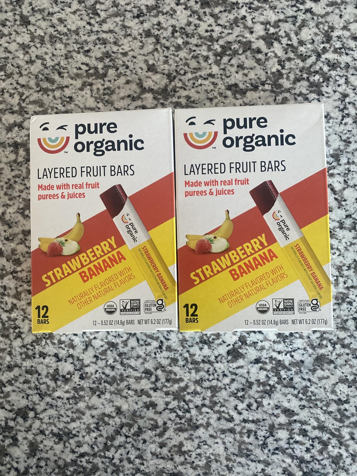 Pure Organic Layered Fruit Bars, Gluten Free, Vegan Fruit Snacks, Variety Pack, 12.4oz Box (24 Bars) customer photo 1