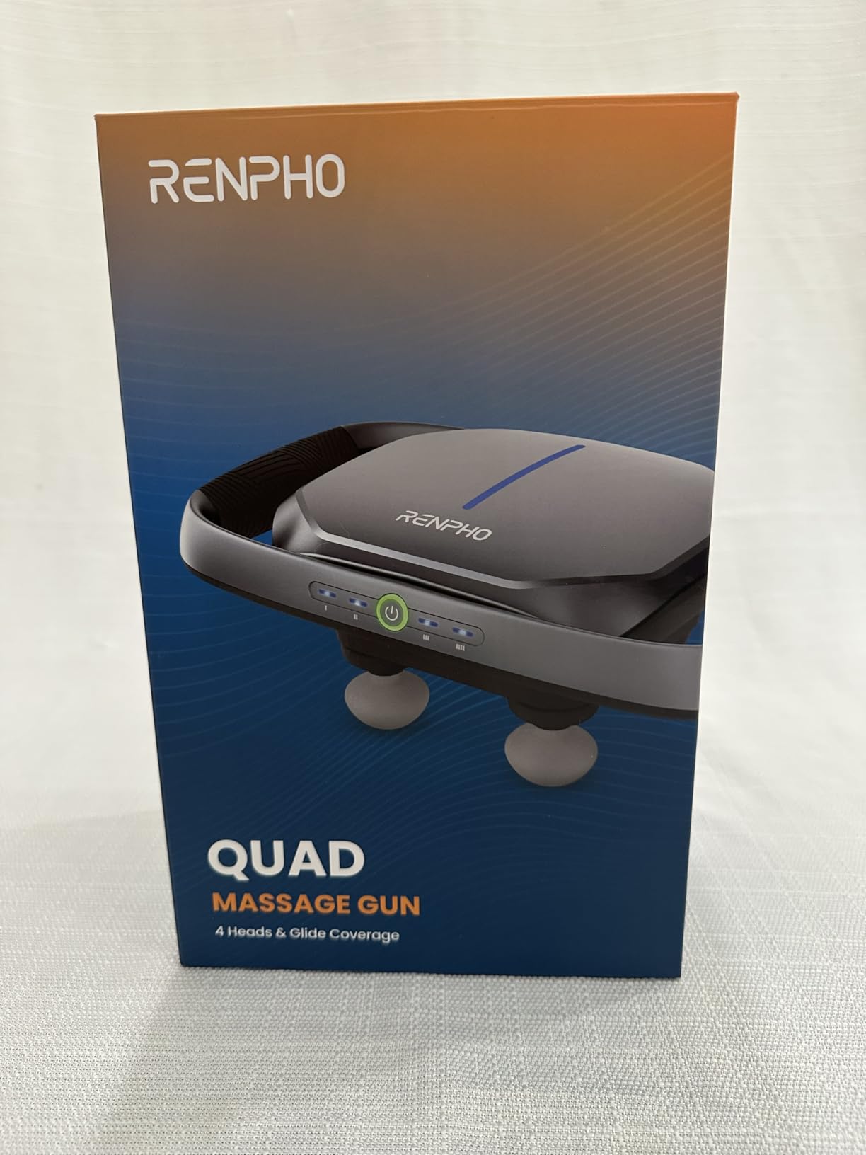 RENPHO Massage Gun Deep Tissue, Gifts for Men Women Handheld Neck Massager with Replaceable 4-Head and Plate, Muscle Percussion Massage Tool for Neck Back Massager for Women Men, Quad, HSA Approved customer photo 2