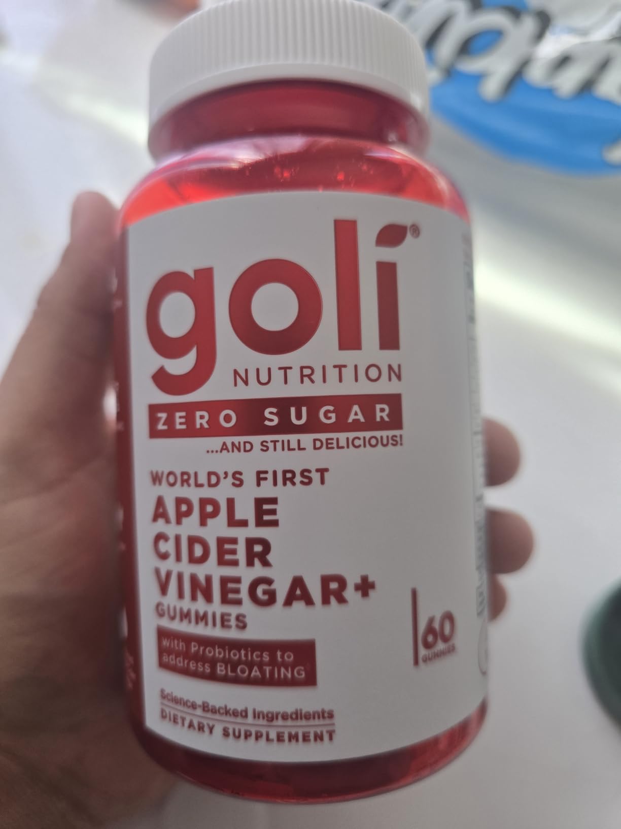 Goli Zero Sugar Apple Cider Vinegar Gummies - ACV with Vitamin B12 and Probiotics - No Sugar Alcohols - Vegan, Keto-Friendly, Gluten-Free customer photo 1
