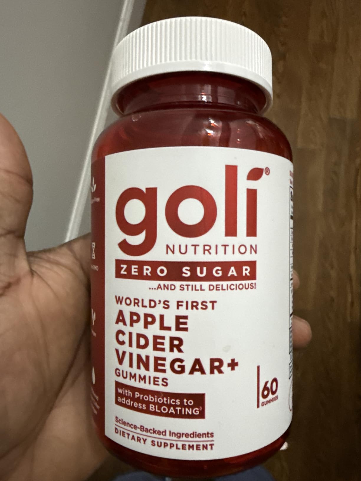 Goli Zero Sugar Apple Cider Vinegar Gummies - ACV with Vitamin B12 and Probiotics - No Sugar Alcohols - Vegan, Keto-Friendly, Gluten-Free customer photo 2