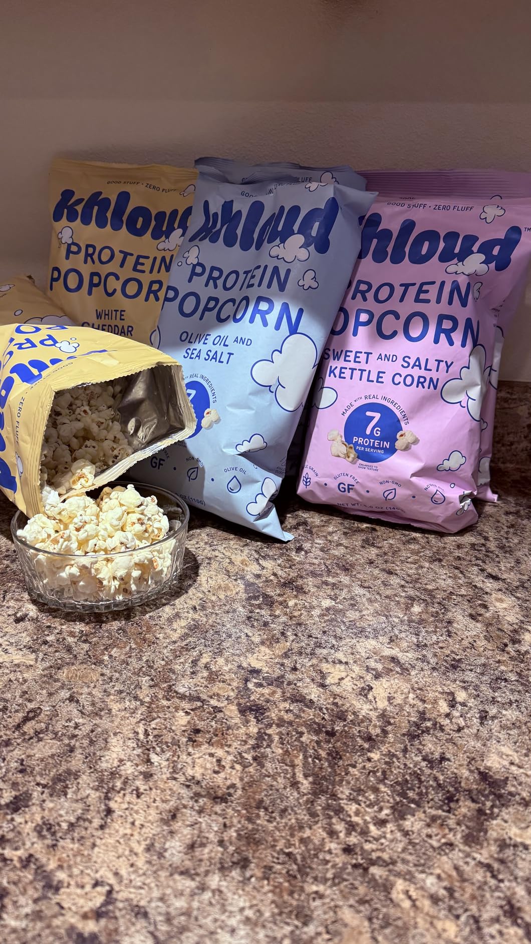 Khloud Protein Popcorn, 6 Pack Variety Pack - Protein Popcorn Made with Real Simple Ingredients & 7g Protein - Non-GMO, Gluten Free & Kosher - Healthy Snacks customer photo 1