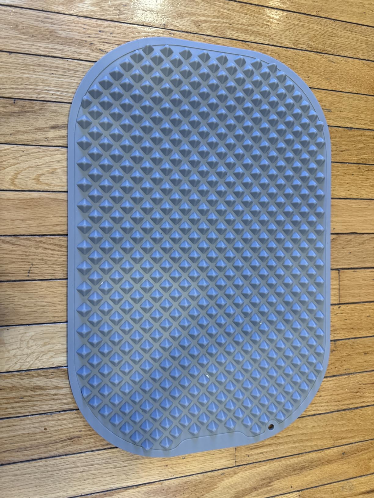 Upgrade Silicone Foot Massager Mat with Dual-Side Usage, Large Reflexology Mat for Feet Relaxation, Foldable Foot Acupressure Mat, Portable Standing Desk Mat for Pain, Fatigue Relief(Gray-L) customer photo 1