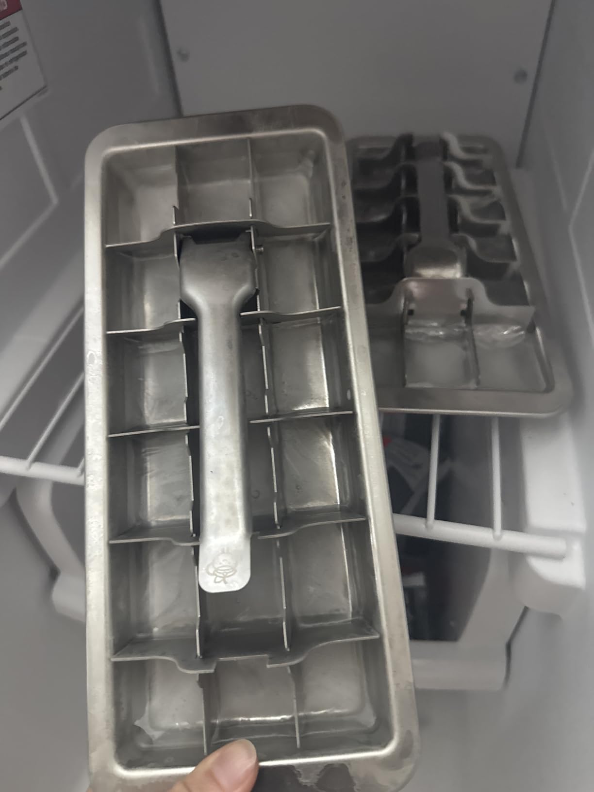 Stainless Steel Ice Cube Tray with lever (11