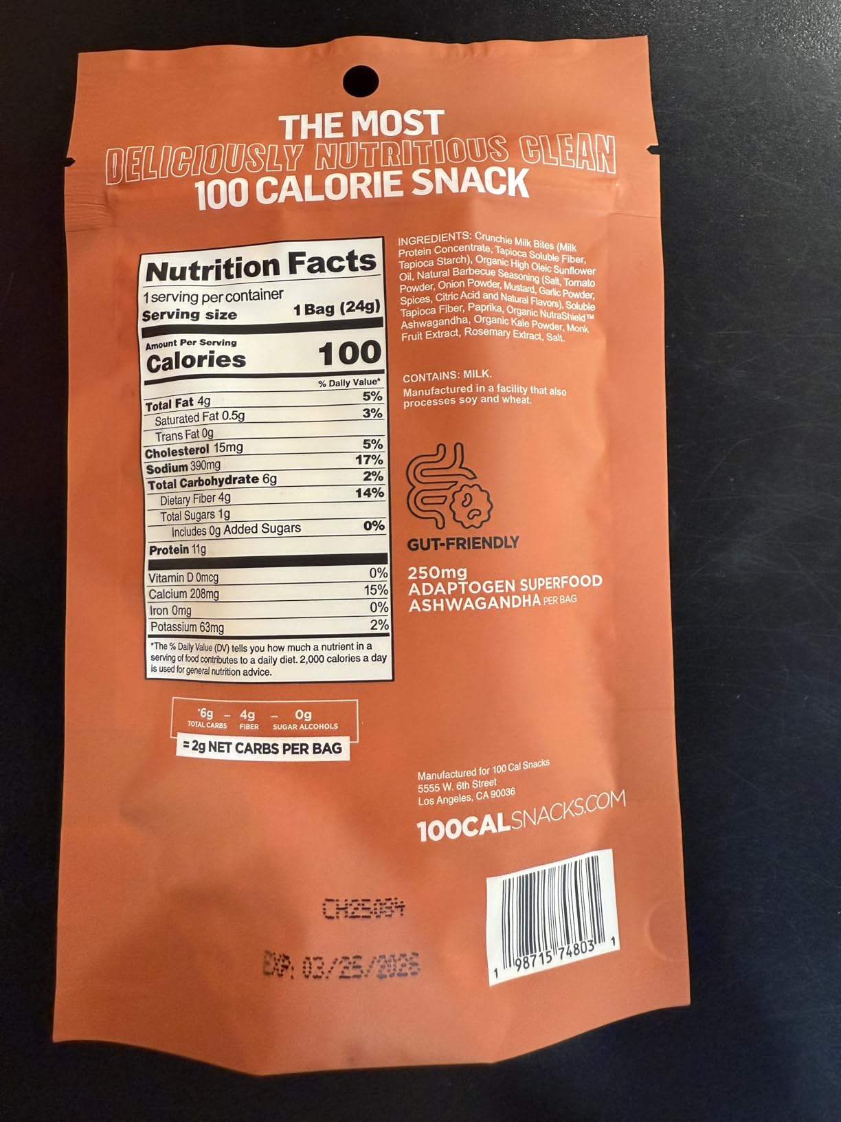 Protein Puffs BBQ | 11g High Protein, 4g Fiber | Low Calorie, Gut Healthy Salty Snacks for Adults and Kids | Low Carb Keto, No Sugar Added, Gluten Free Vegetarian Healthy Chips | 5 Units per Box from 100 CAL SNACKS customer photo 2