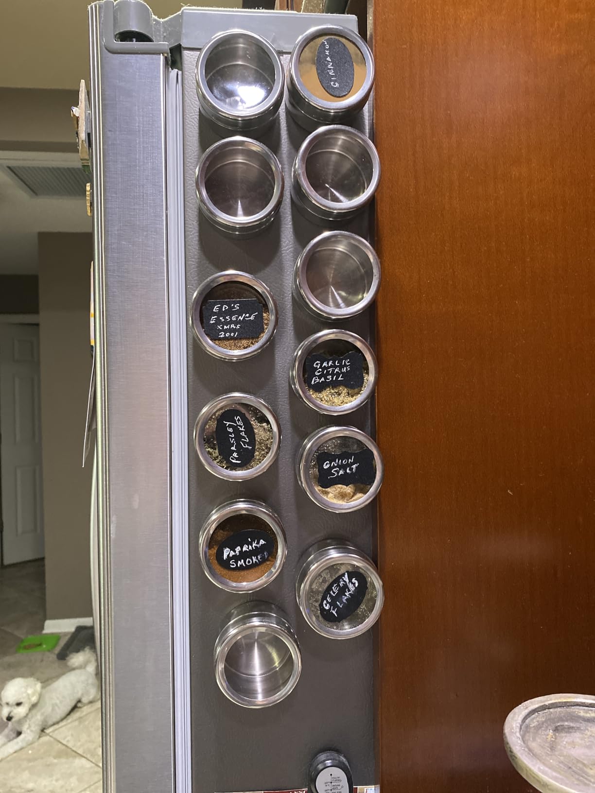 12pcs Stainless Steel Spice Jars, Magnetic Condiment Tins Magnetic Spice Jar With Clear Lid And Holes Sift&Pour - Easy To Clean customer photo 2
