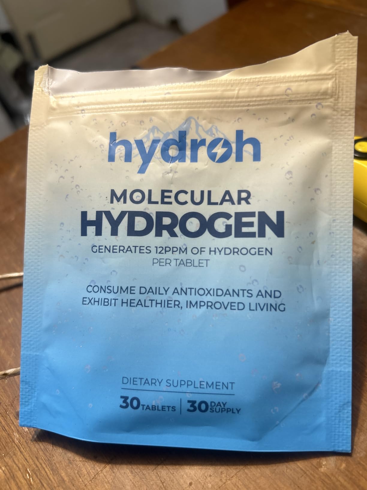 Hydrogen Water Tablets, Molecular Hydrogen Tablets for Drinking Water, Antioxidant-Rich, Supports Brain Energy & Health - Quick-Dissolving - Unflavored H2 Tabs - (30-Day Supply) customer photo 1