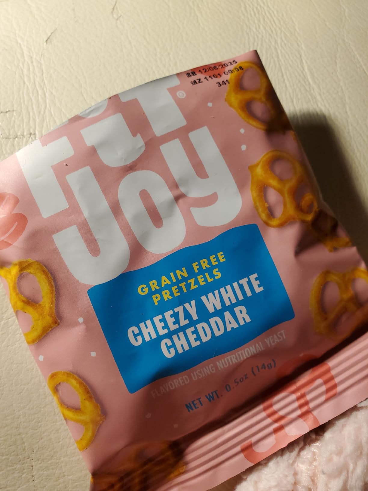 FitJoy Pretzel Variety Pack of 24 (0.5 Oz) - Tangy Dijon Mustard, Sea Salt, Cheezy White Cheddar Pretzel Twists - Dairy, Nut & Gluten Free Pretzels - Grain Free Tasty Snack Pretzels for Moms and More customer photo 1