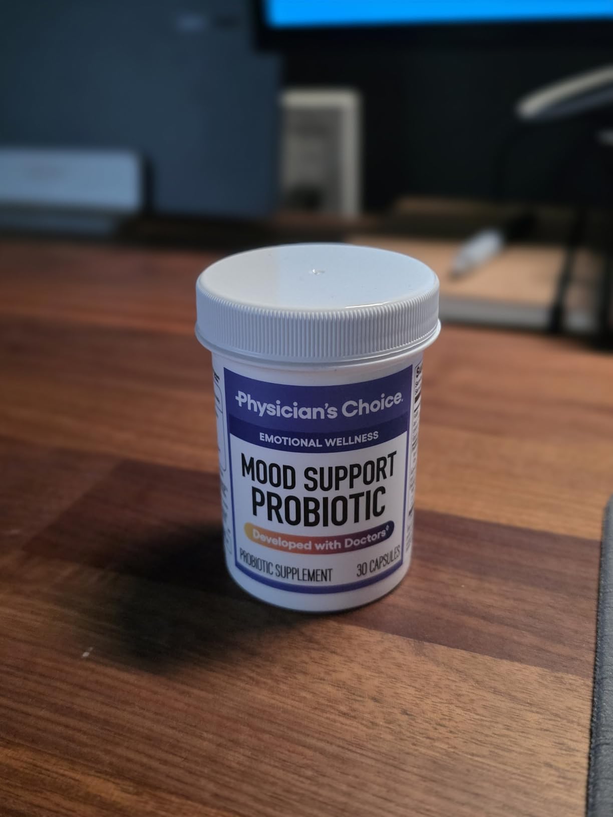 Physician's CHOICE Mood Support Probiotic - Supports a Balanced Mood, Healthy Stress Response & Digestive Health with Prebiotics, Ashwagandha, Vitamin B12, Folate - for Men & Women - 30ct customer photo 1