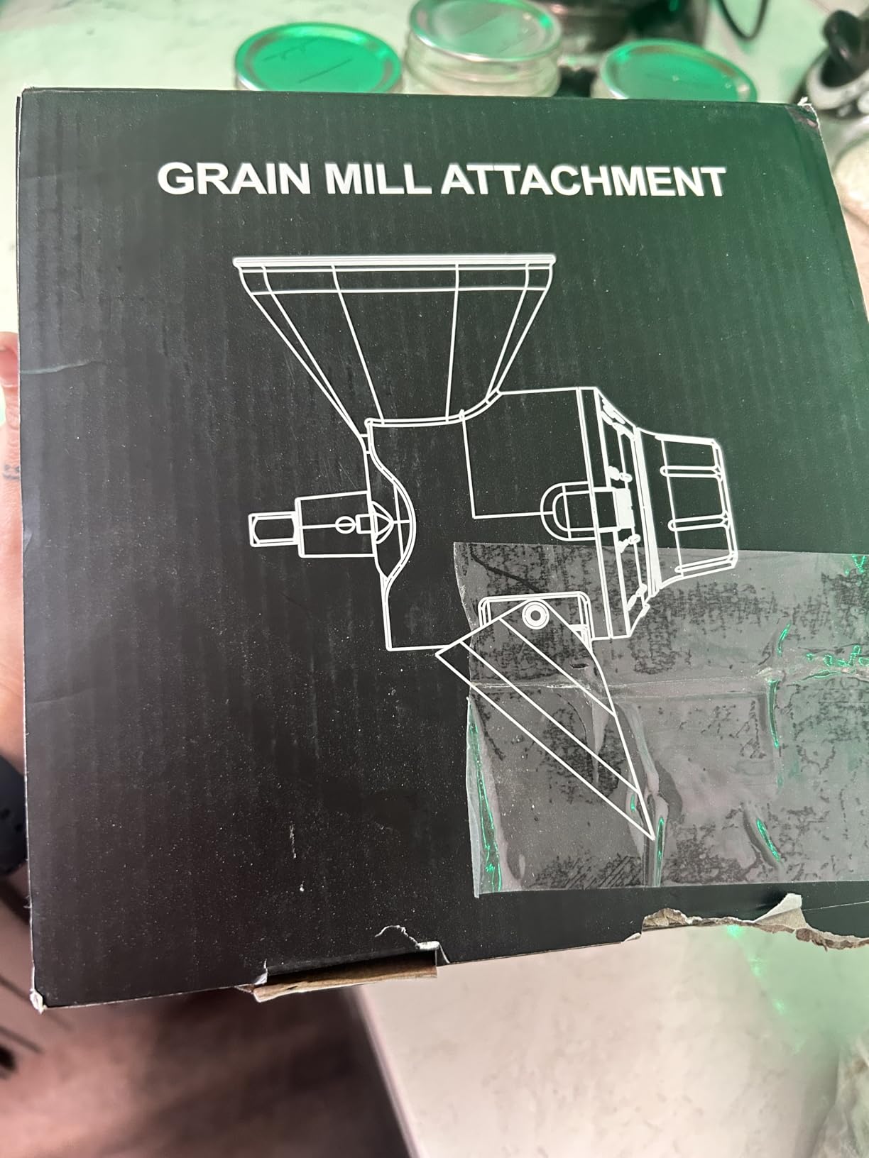 Metal Grain Mill Attachment for KitchenAid Stand Mixer, Flour Mill Grinder for Kitchen Aid Accessories and Attachments, Fit for Grinding Non-Oily Dry Grain Corn, Coffee Bean, Buckwheat, Oats, Millet customer photo 1