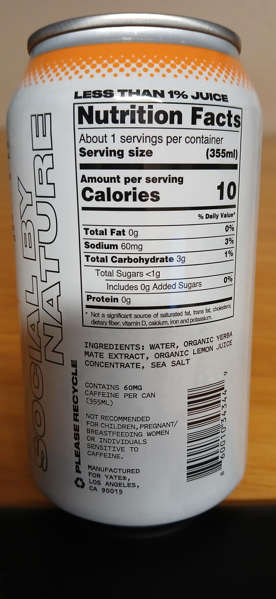 Yate Sparkling Yerba Mate - Unsweetened Organic Yerba Mate Drink with Zero Sugar & 10 Calories for Daily Energy - A Smooth, Healthy Energy Drink with Antioxidants & Plant-Based Ingredients - 12 Pack customer photo 2