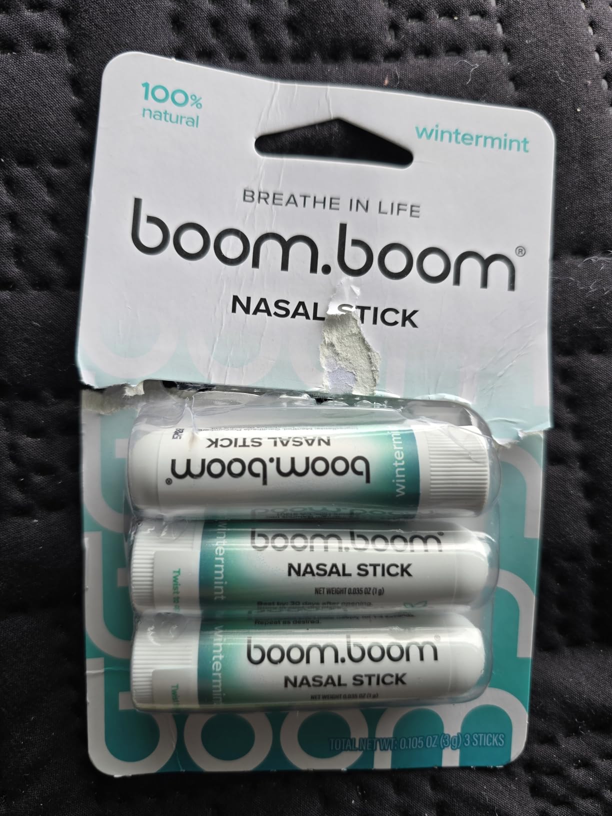 BoomBoom Nasal Stick | Vapor Flow Technology | Cool Refreshing Sensation | Natural Mood Boost | Simple Ingredients | Essential Oils + Menthol Inhaler (Mint, Wintermint, Tropical, Spearmint) customer photo 2