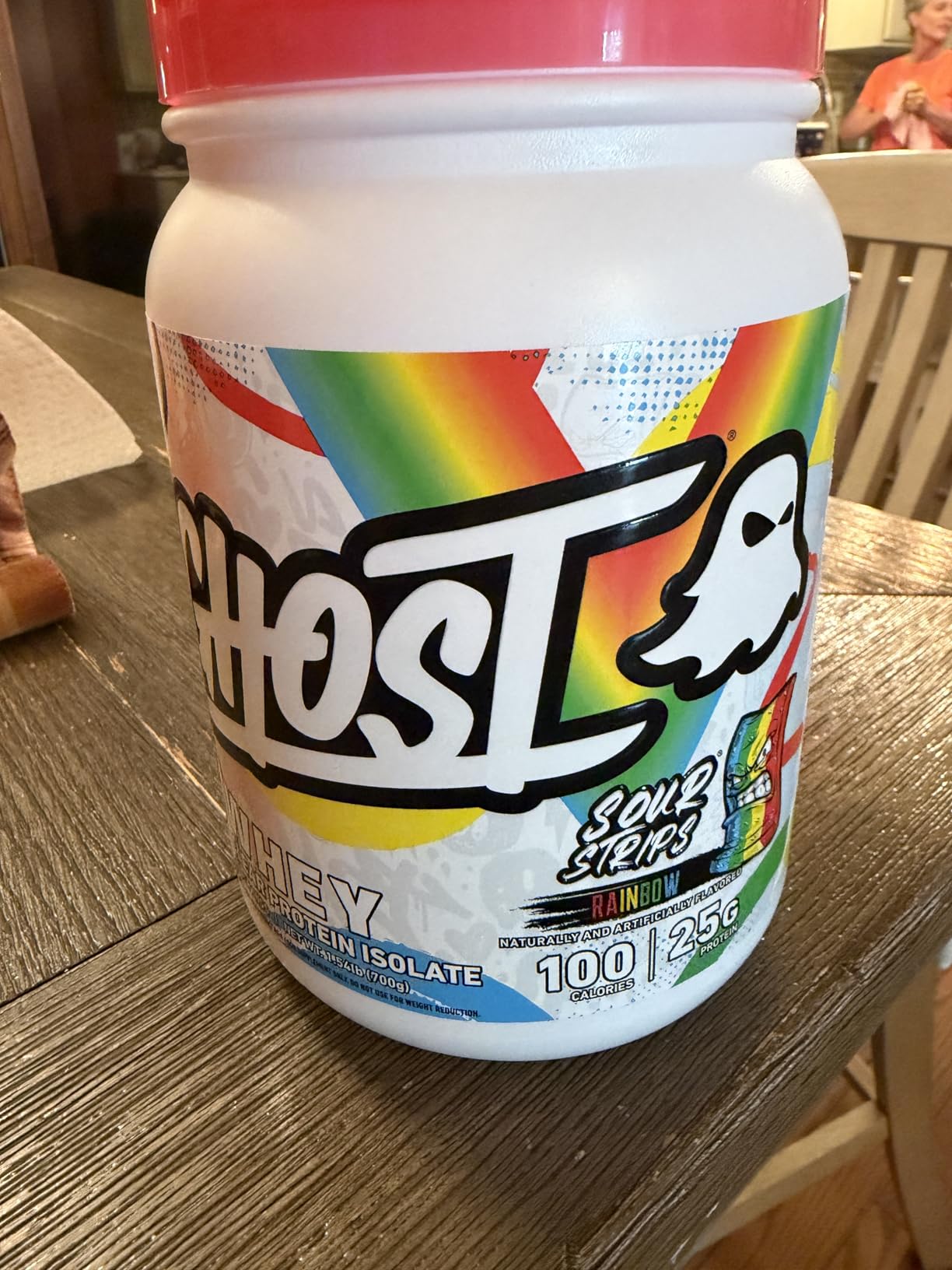 GHOST Clear Whey Isolate Protein Powder, Blue Raspberry - 1.4 LB Tub, 25G of Whey Protein - Post Workout Drink for Muscle Gain & Recovery - Sugar Free, Soy Free & Zero Fat, 20 Servings customer photo 1