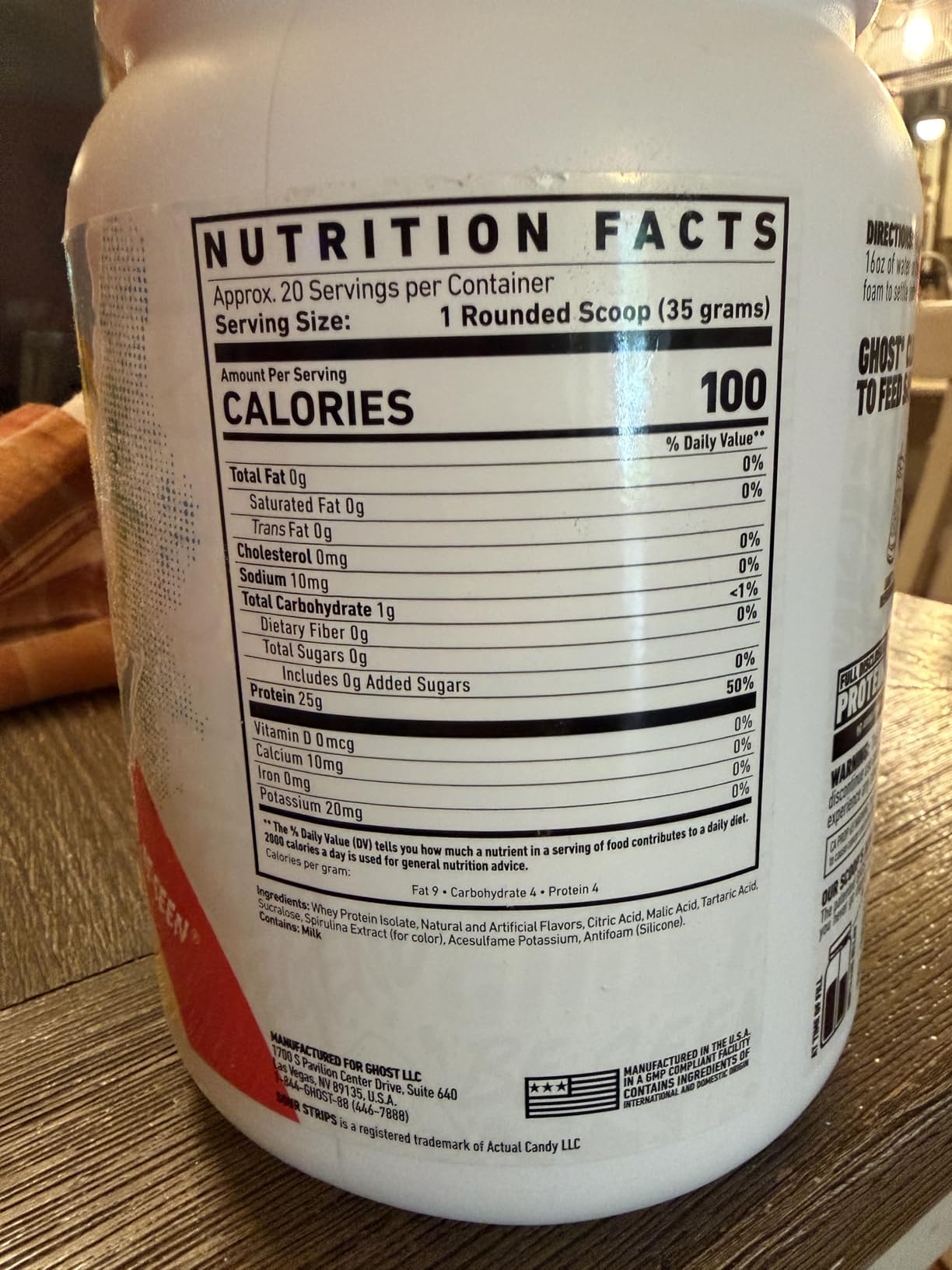 GHOST Clear Whey Isolate Protein Powder, Blue Raspberry - 1.4 LB Tub, 25G of Whey Protein - Post Workout Drink for Muscle Gain & Recovery - Sugar Free, Soy Free & Zero Fat, 20 Servings customer photo 2