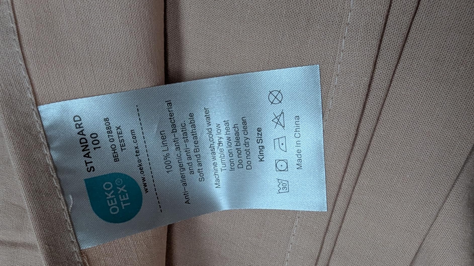 MEISHANG 100% French Pure Linen Sheets Queen Size - Bed Sheets 4 Piece Sets, Soft Durable Flax Linen, Anti-Tear Breathable Oeko-Tex Certified with 16