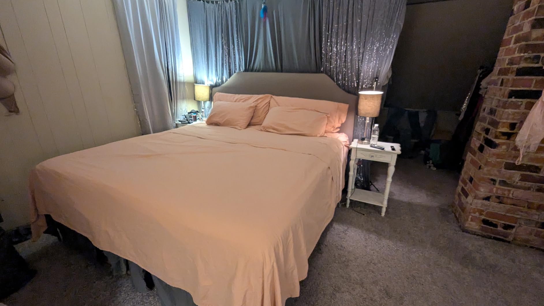 MEISHANG 100% French Pure Linen Sheets Queen Size - Bed Sheets 4 Piece Sets, Soft Durable Flax Linen, Anti-Tear Breathable Oeko-Tex Certified with 16