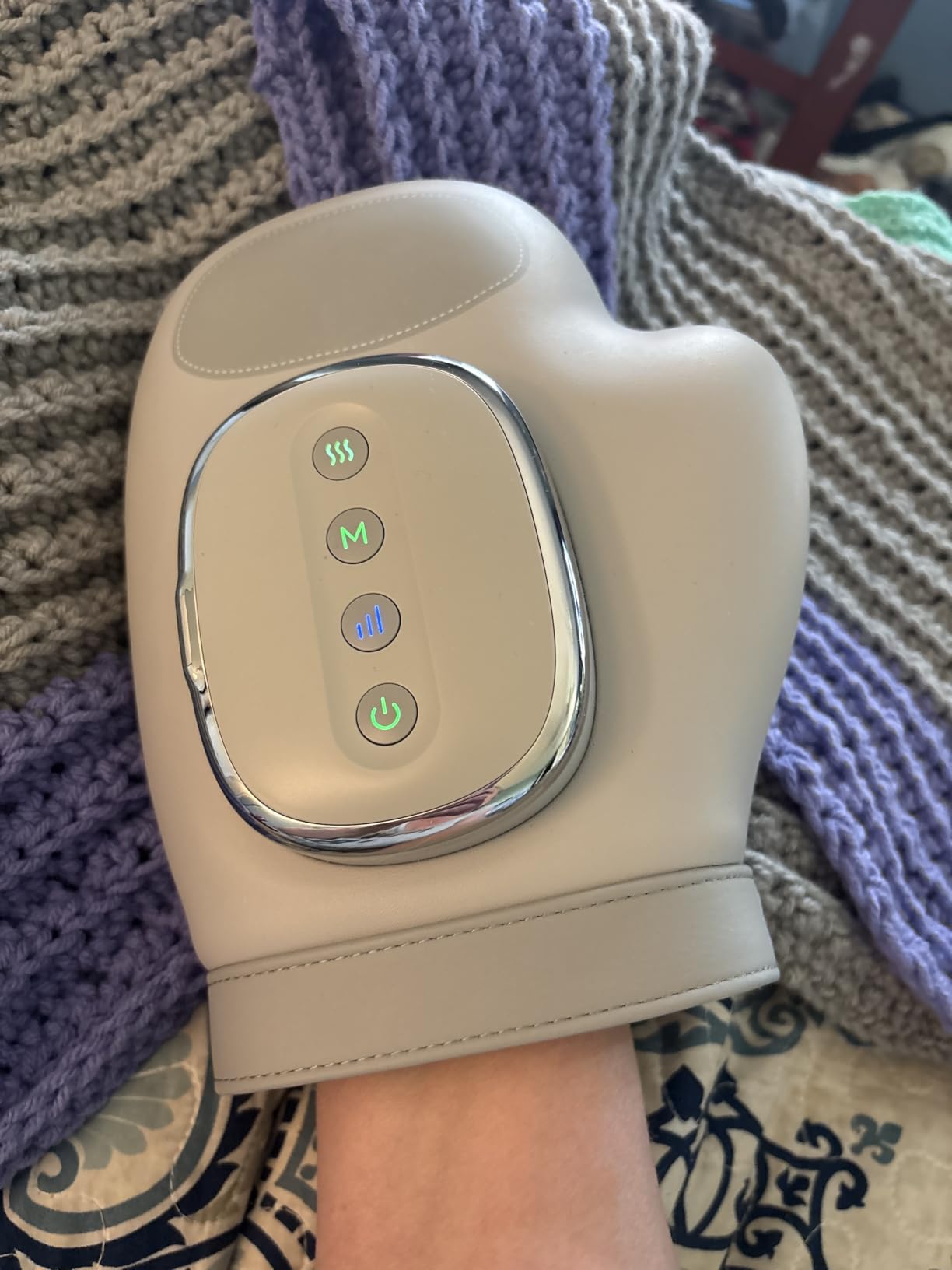 2026 NEW Smart Hand Massager with Heat and Compression - 3 Modes, 5 Intensities, Wireless Air Pressure for Arthritis & Hand Pain Relief - Portable for Home, Office, Travel - Ideal Wellness Gift customer photo 2