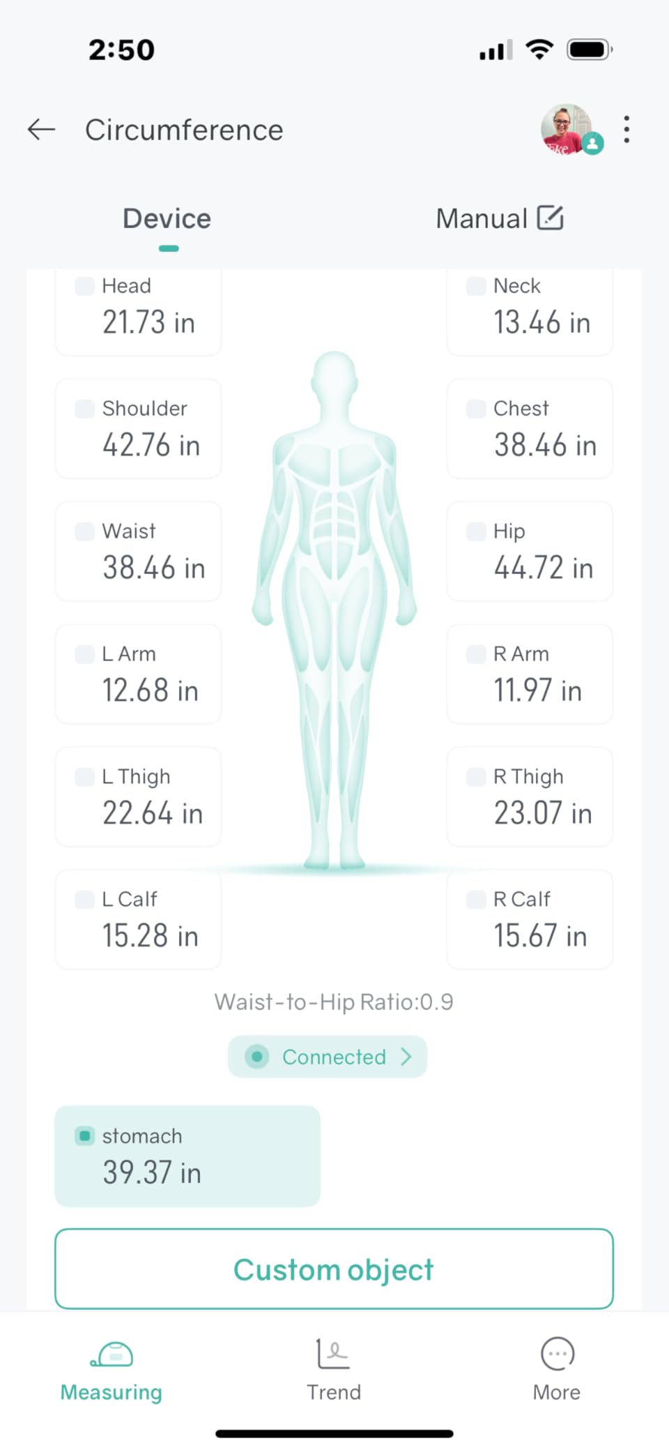 Smart Body Tape Measure, Bluetooth Digital Body Measuring Tape with APP for Body Measurement Device, Clear LED Display, USB-C Rechargeable customer photo 2