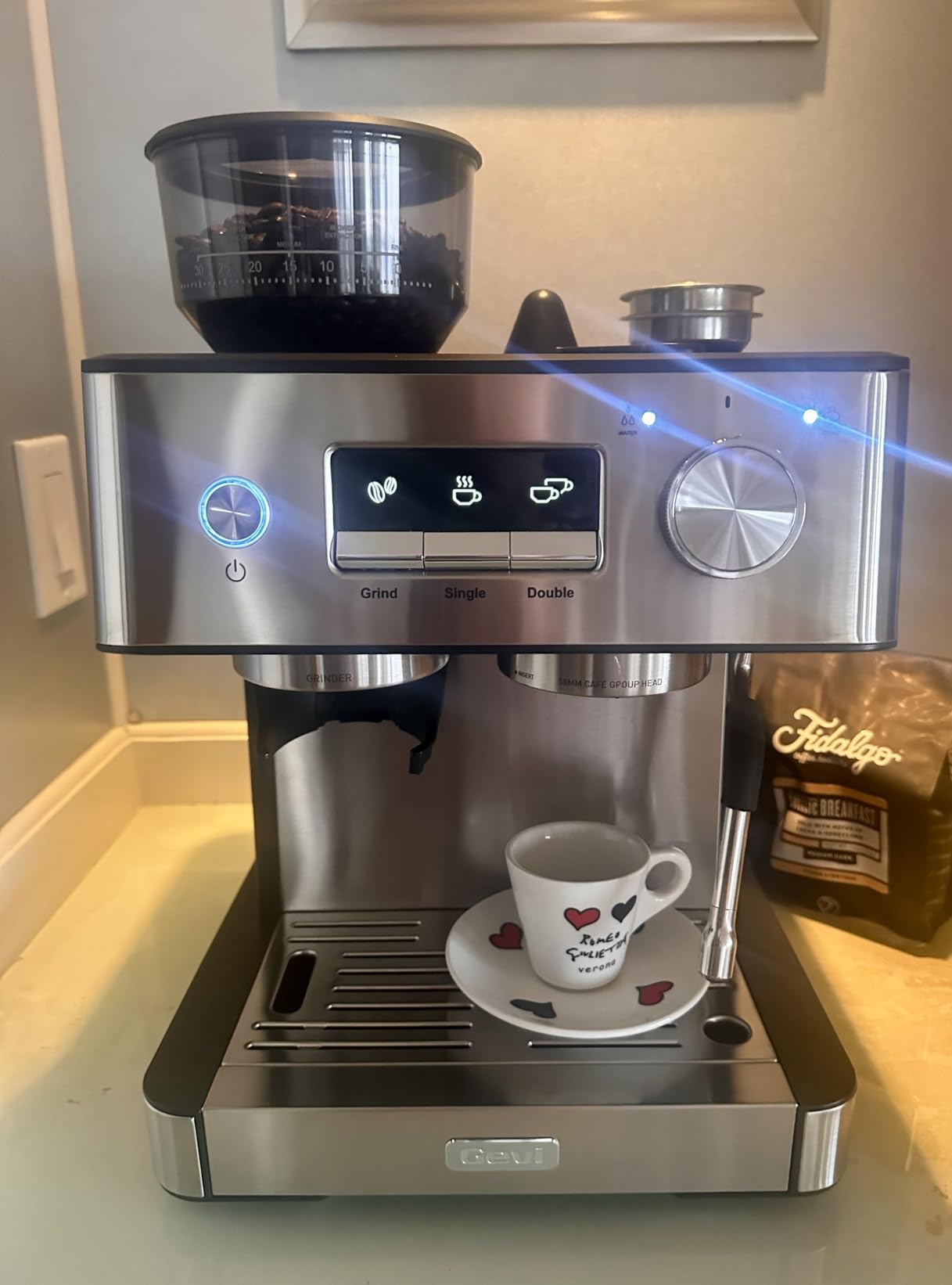 Gevi 20 Bar Espresso Machine with Grinder & Steam Wand for Latte Cappuccino customer photo 2