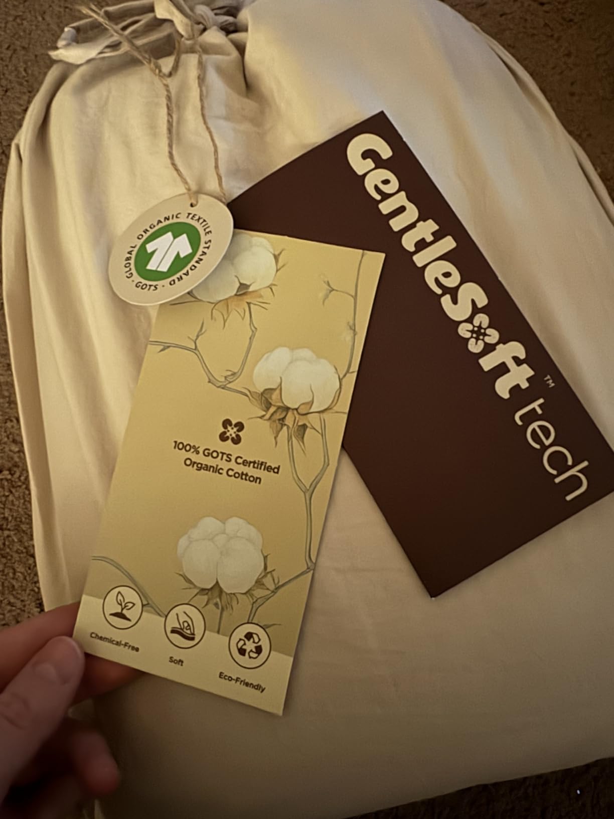 Bedsure 100% GOTS Certified Organic Cotton Sheets, Queen Sheet Set, 17