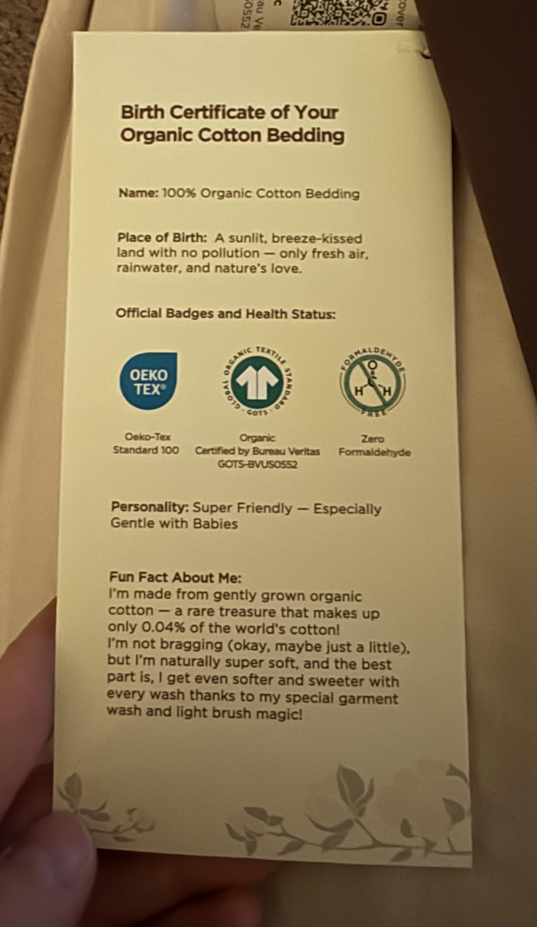 Bedsure 100% GOTS Certified Organic Cotton Sheets, Queen Sheet Set, 17