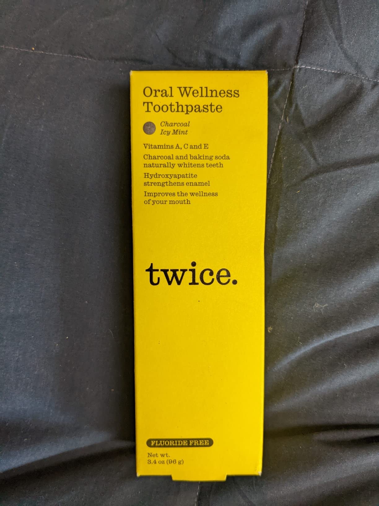 Twice Nano-Hydroxyapatite Toothpaste, Fluoride-Free - Helps Remineralize Teeth, Freshens Breath & Activated Charcoal for Teeth Whitening, ICY Mint - 3.4 oz, Pack of 3 customer photo 2