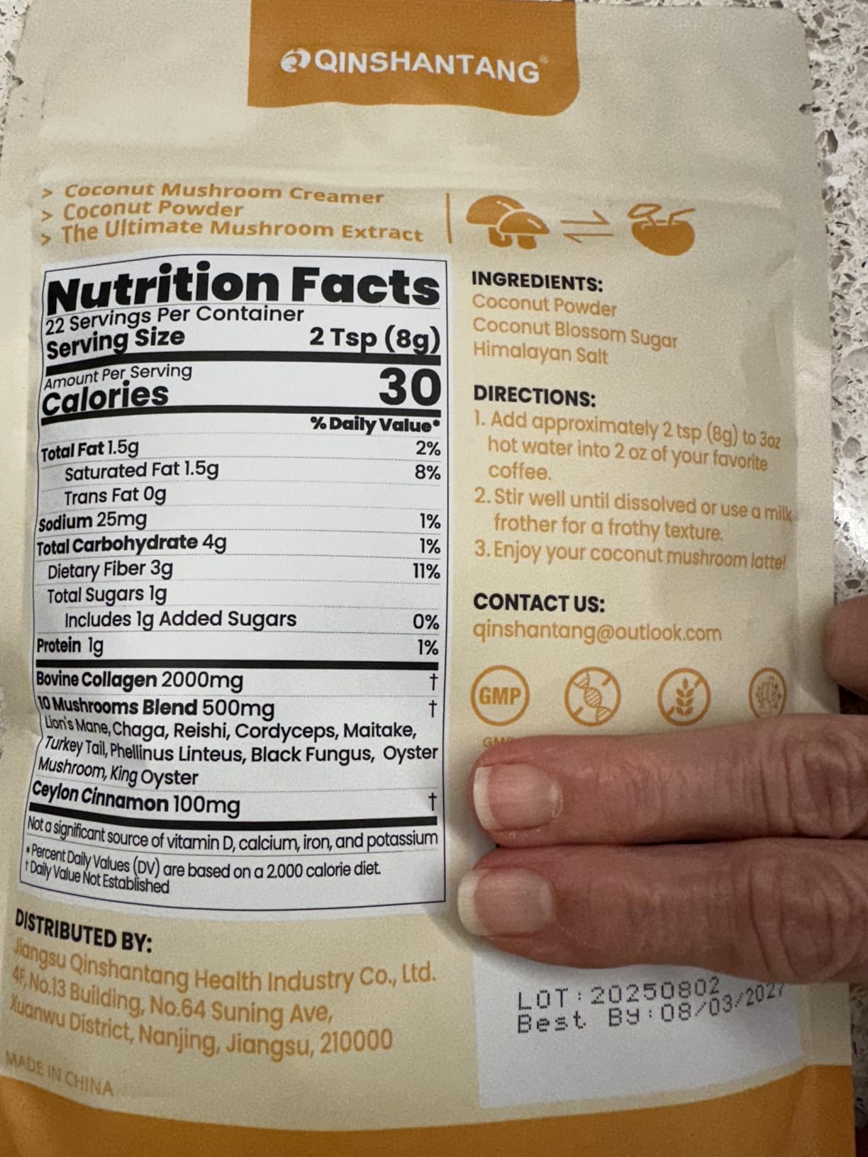 Collagen Creamer, Coconut Creamer for Coffee, 10 Mushrooms Supplement, Bovine Collagen and Ceylon Cinnamon Powder | Supports Hair, Skin & Nails, Digestive Health & Energy | 6.35 Oz customer photo 2