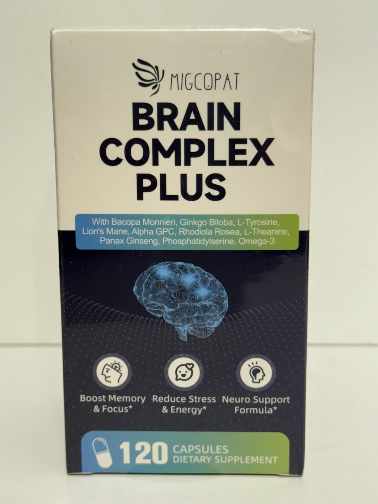 Brain Supplements for Memory and Focus | Nootropic with Bacopa Monnieri, Lion's Mane, Alpha GPC, Ginkgo Biloba | Mental Clarity & Cognitive Support | Vitamin B6 & B12 Neuro Health - Non-GMO, 120 Caps customer photo 2