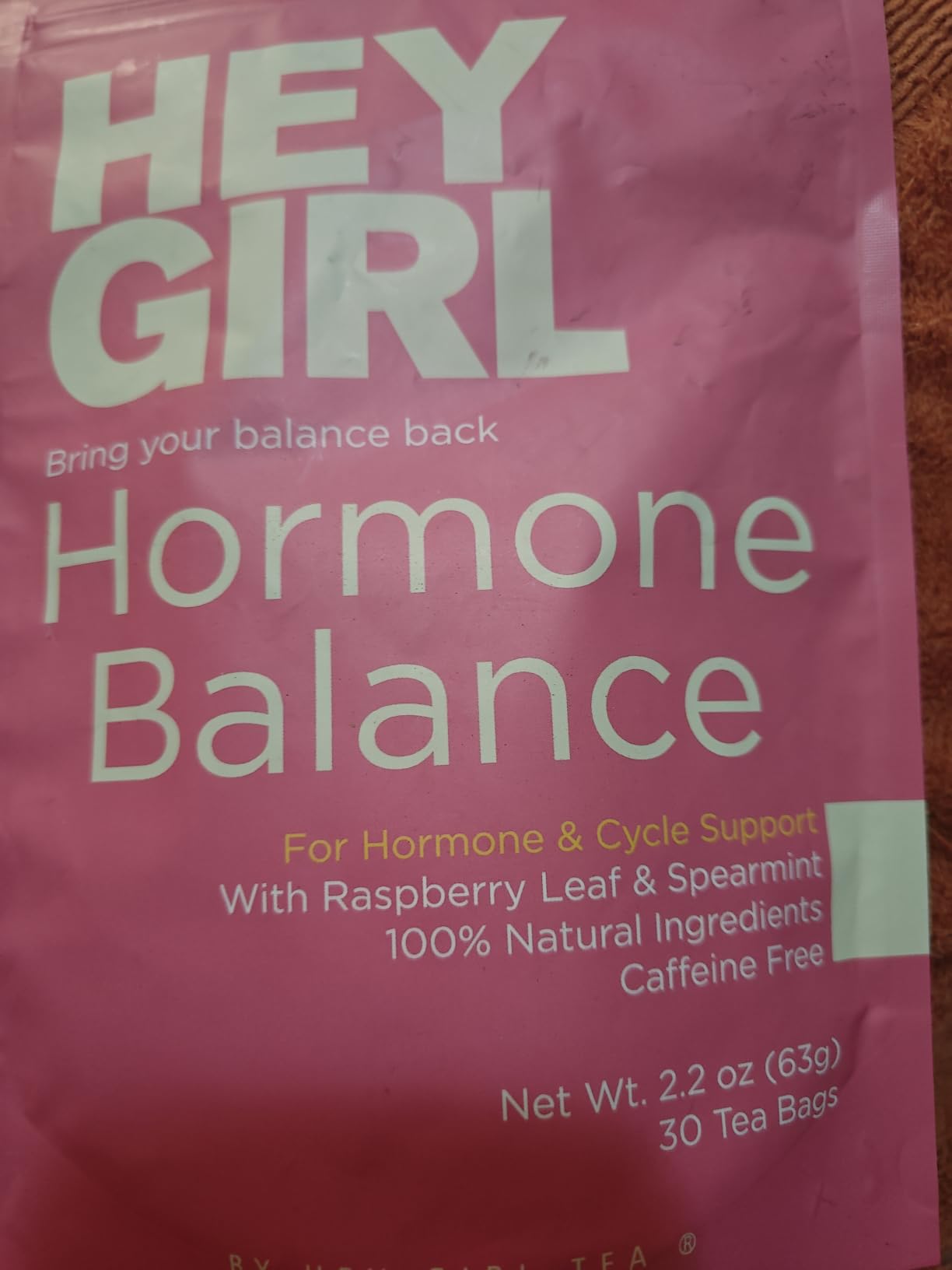 Hey Girl Hormone Balance Tea for Women, Spearmint & Red Raspberry Leaf with Chamomile & Ginger - Herbal PCOS Tea, Perimenopause, Cycle & PMS Support, Caffeine Free, 30 Tea Bags customer photo 2