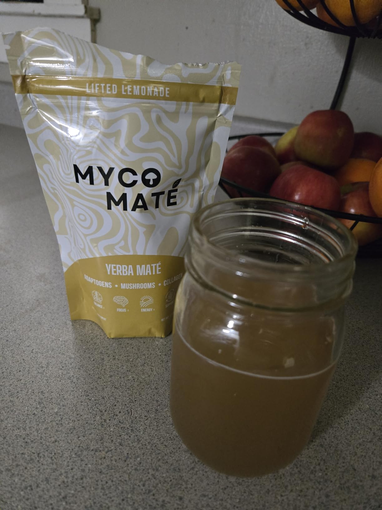 MycoMate Lifted Lemonade Instant Yerba Mate Powder with 4 Functional Mushrooms, Collagen & Adaptogens Clean Energy Drink Mix for Focus, Gut Health & Immunity No Sugar 30 Servings customer photo 1